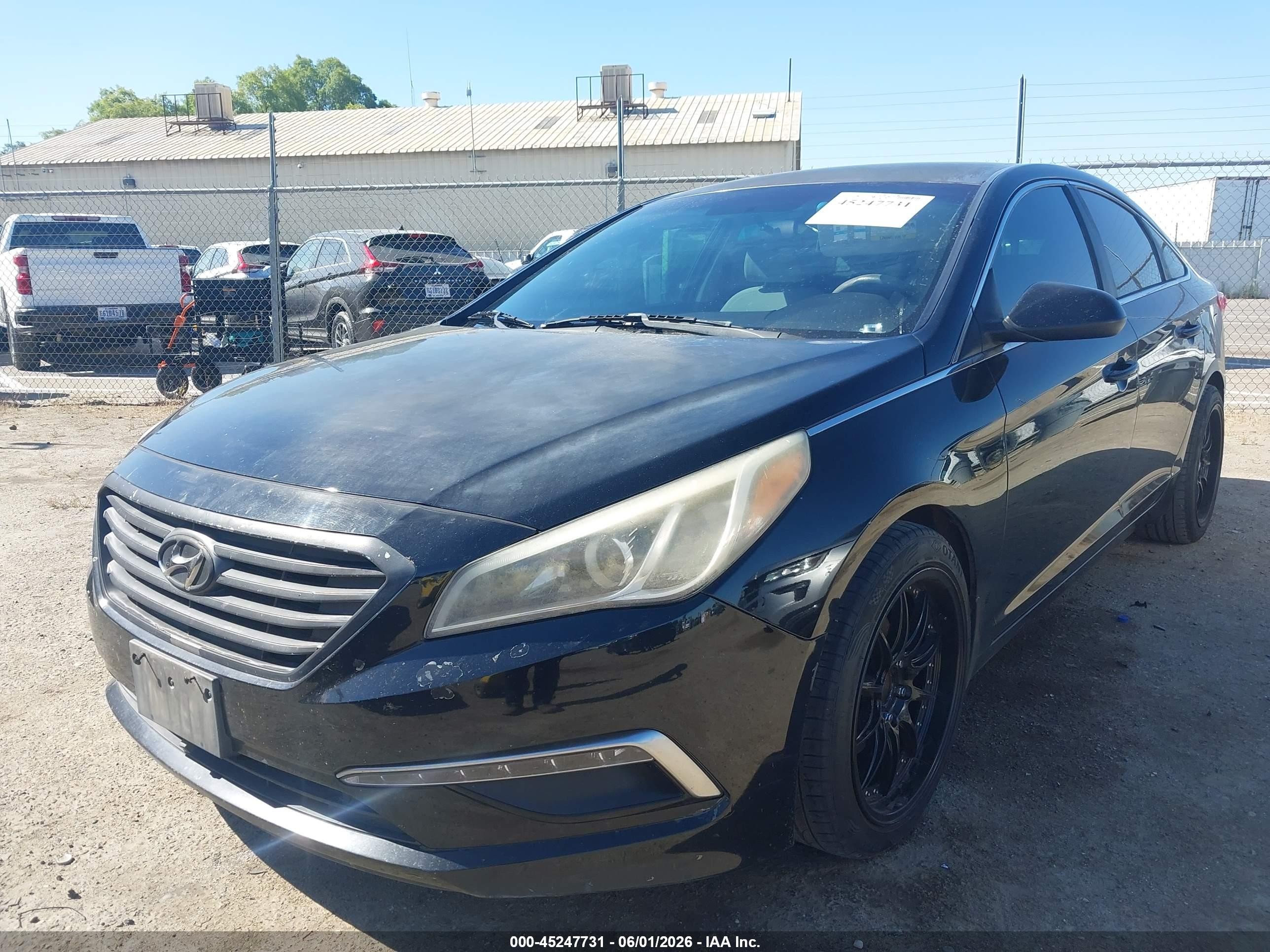 2015 Hyundai Sonata Se Black vin: 5NPE24AF8FH243528