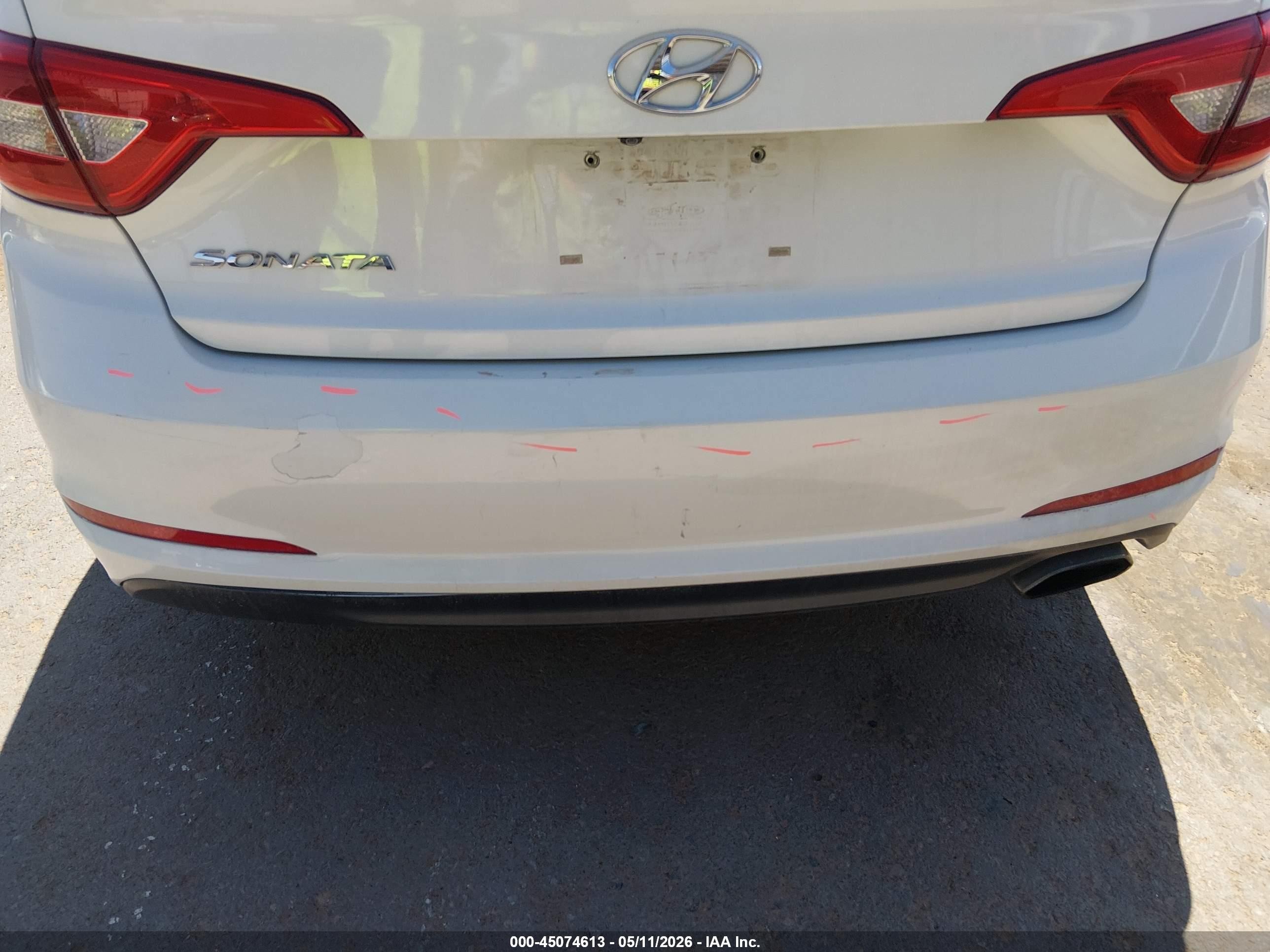 2016 Hyundai Sonata Se White vin: 5NPE24AF8GH267264