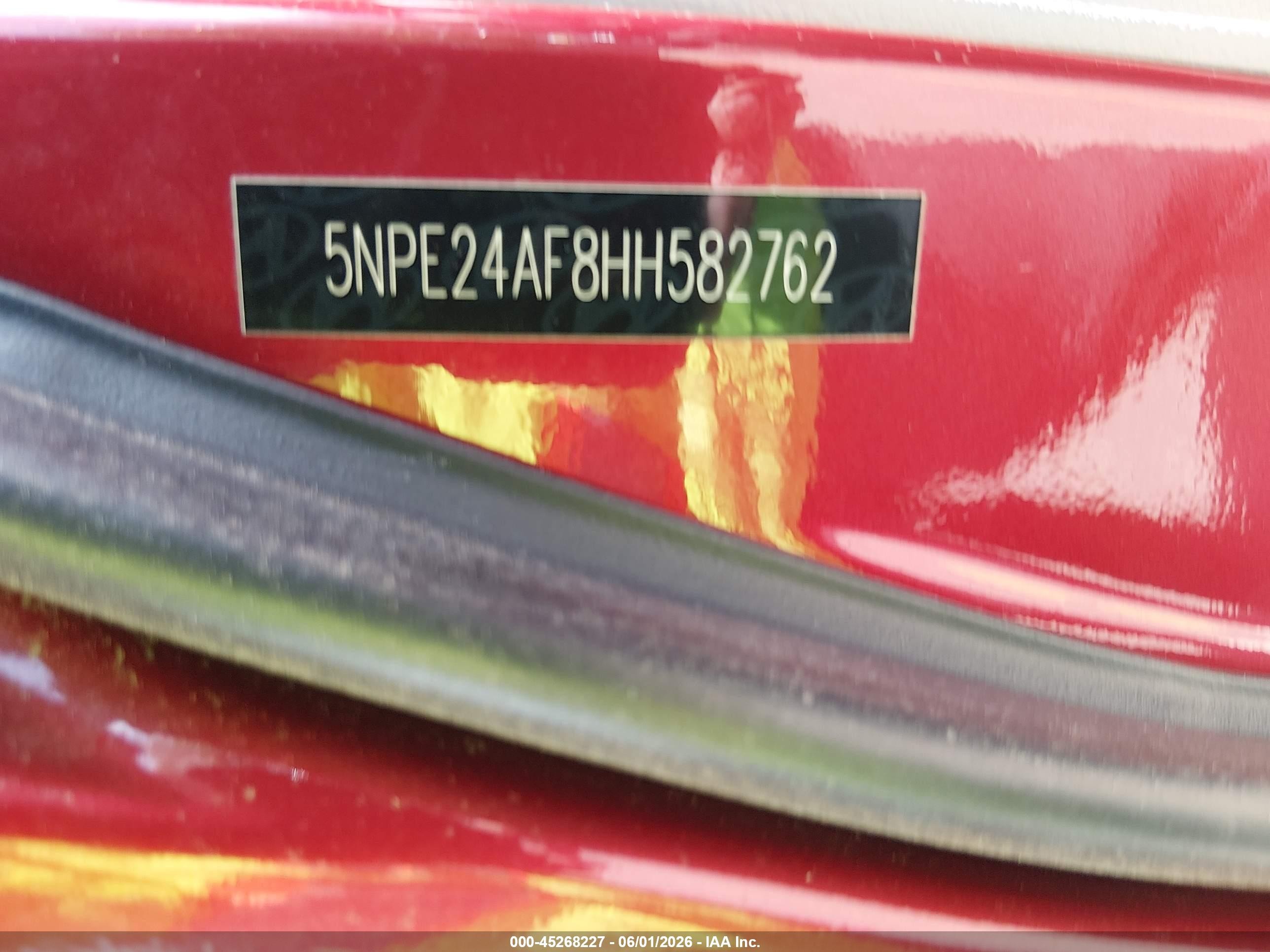 2017 Hyundai Sonata   Красный vin: 5NPE24AF8HH582762