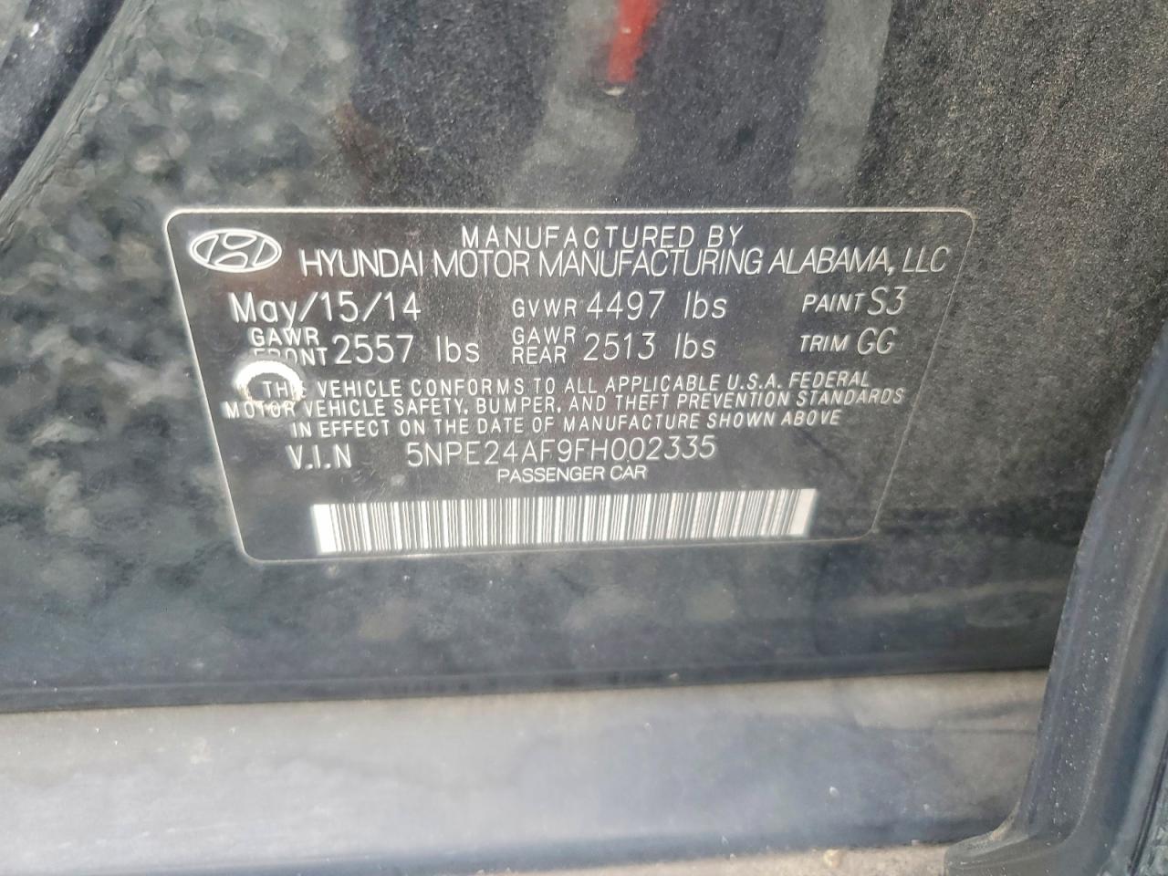 2015 Hyundai Sonata Se Black vin: 5NPE24AF9FH002335