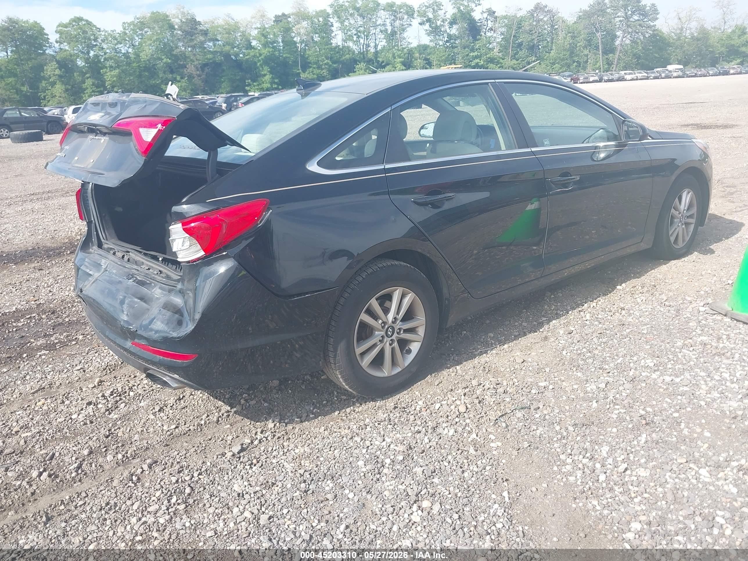 2015 Hyundai Sonata Se Black vin: 5NPE24AF9FH003677