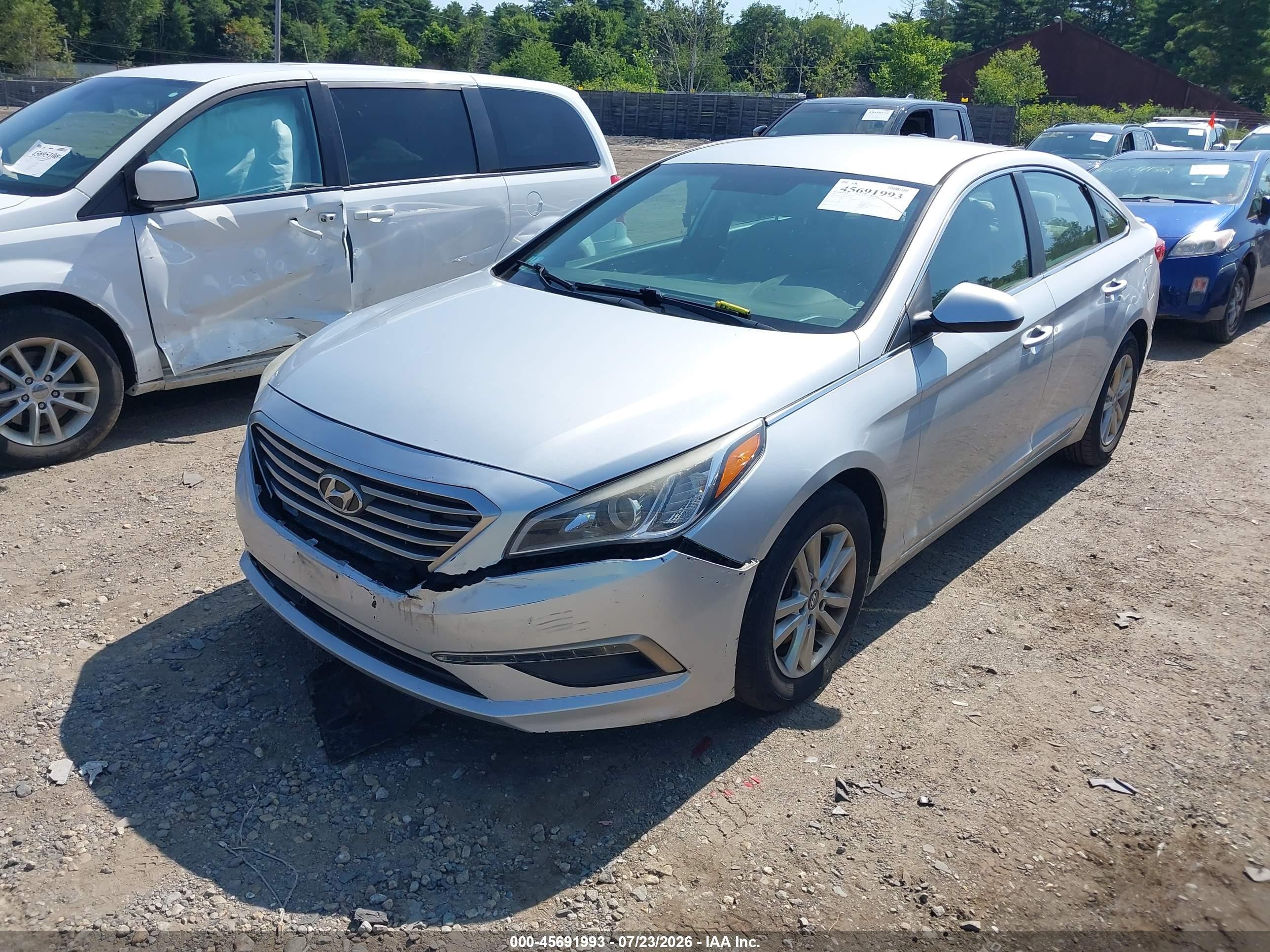 2015 Hyundai Sonata Se Silver vin: 5NPE24AF9FH015781
