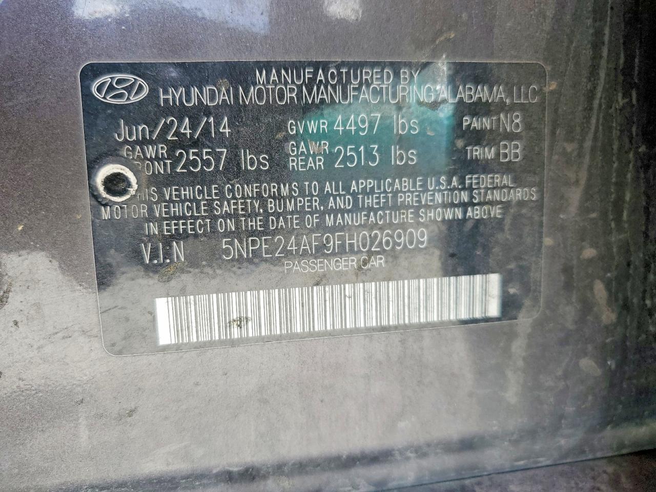 2015 Hyundai Sonata Se Brown vin: 5NPE24AF9FH026909