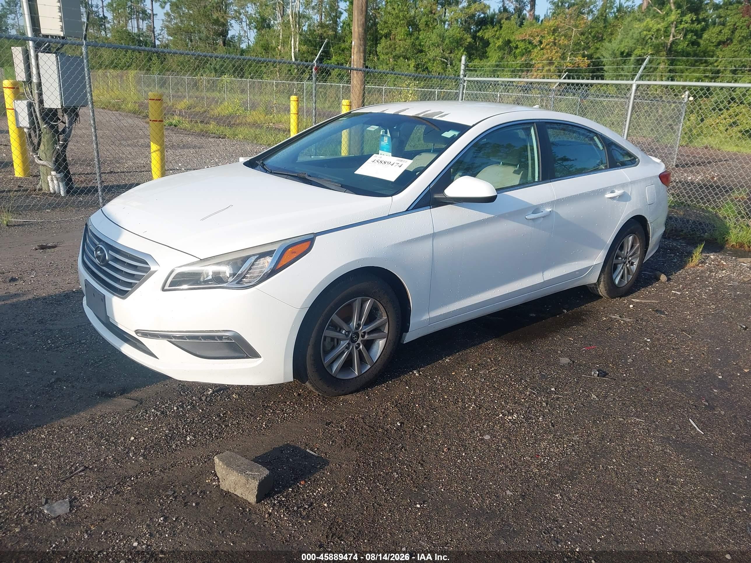 2015 Hyundai Sonata Se White vin: 5NPE24AF9FH042446