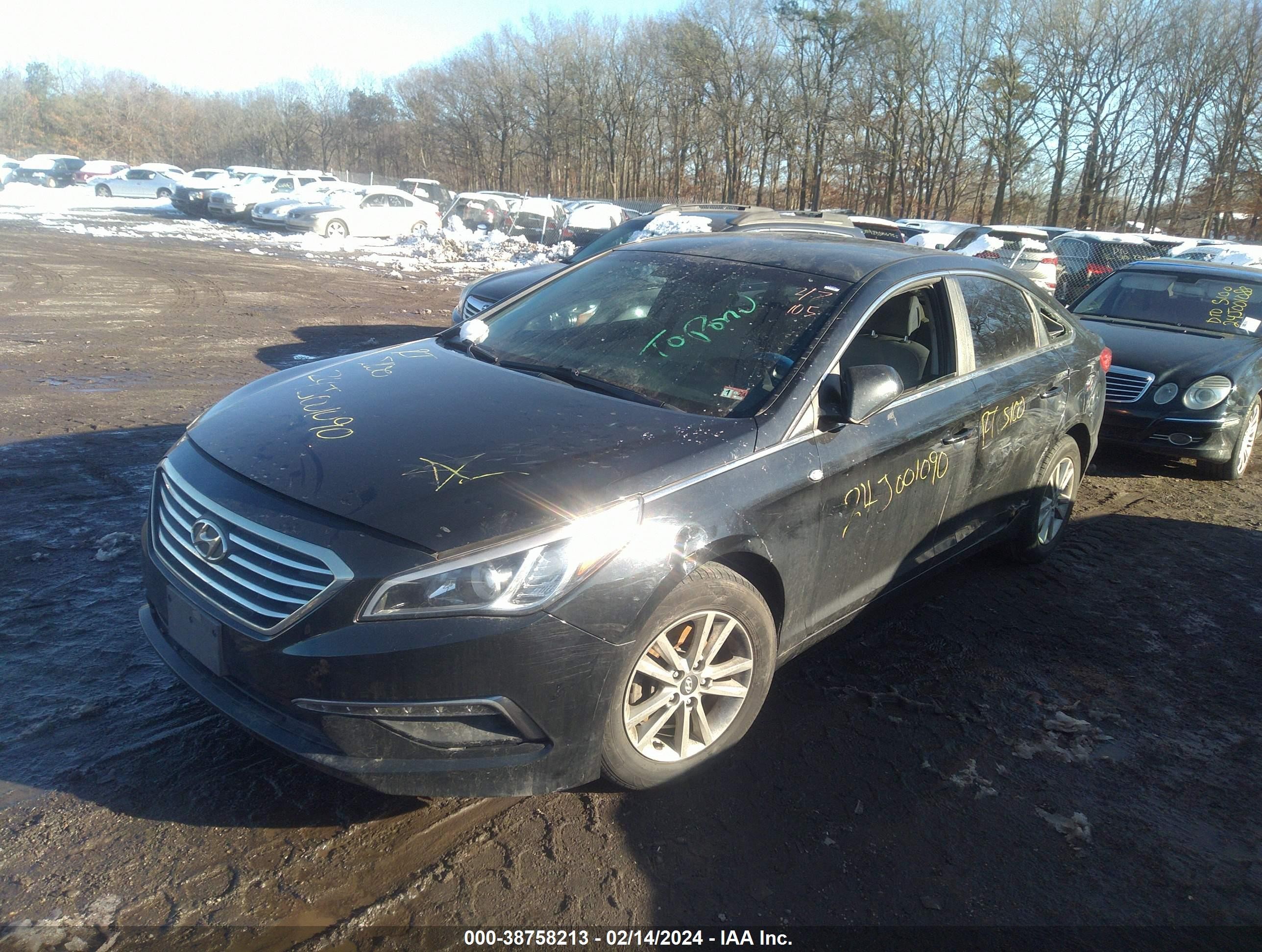 2015 Hyundai Sonata Se Black vin: 5NPE24AF9FH062311
