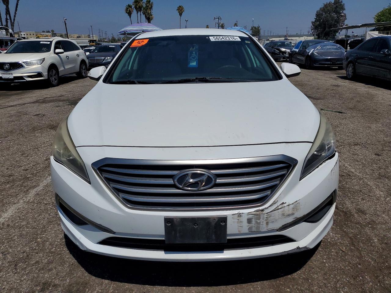 2015 Hyundai Sonata Se White vin: 5NPE24AF9FH068321