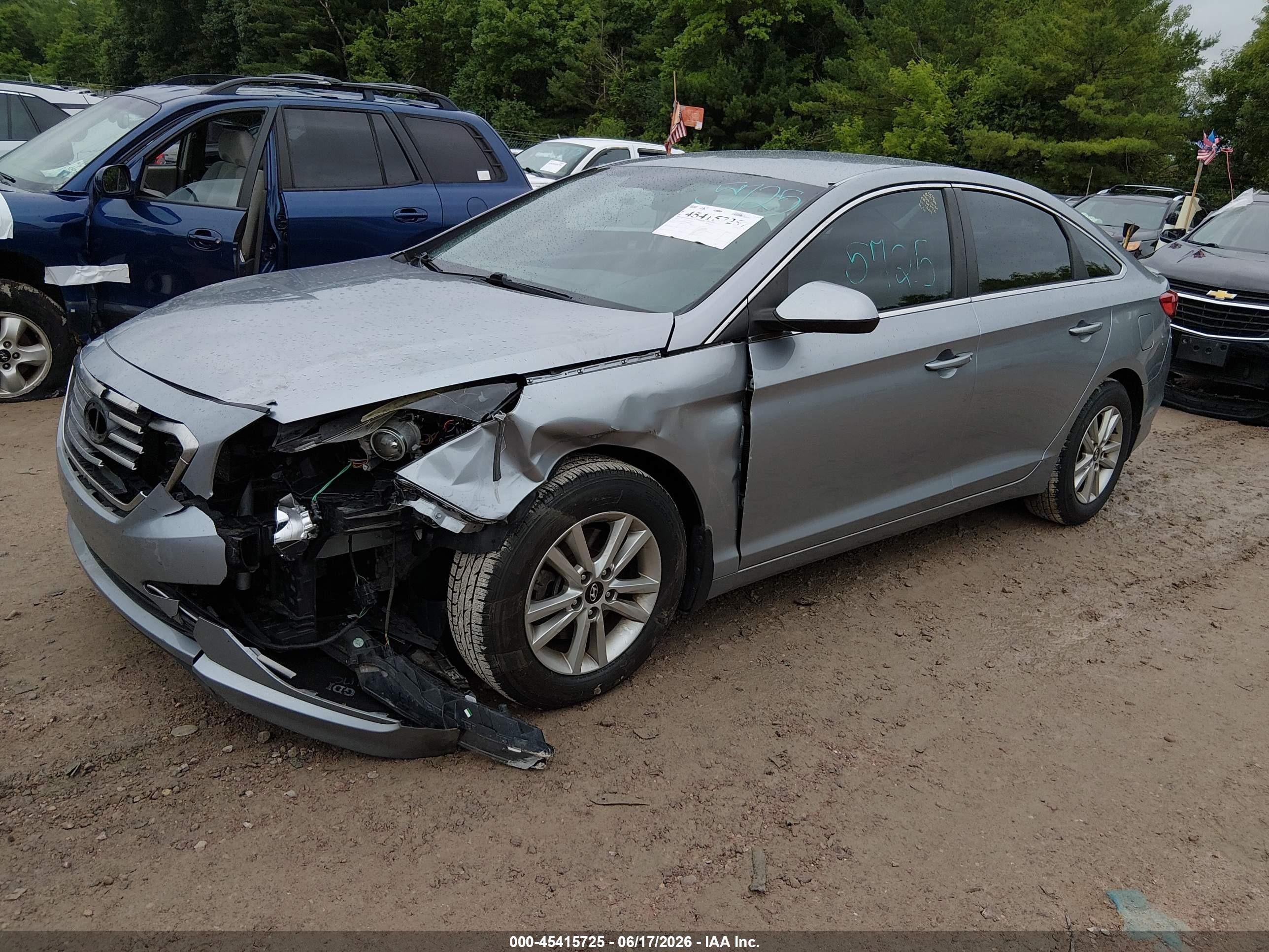 2015 Hyundai Sonata Se Silver vin: 5NPE24AF9FH091209