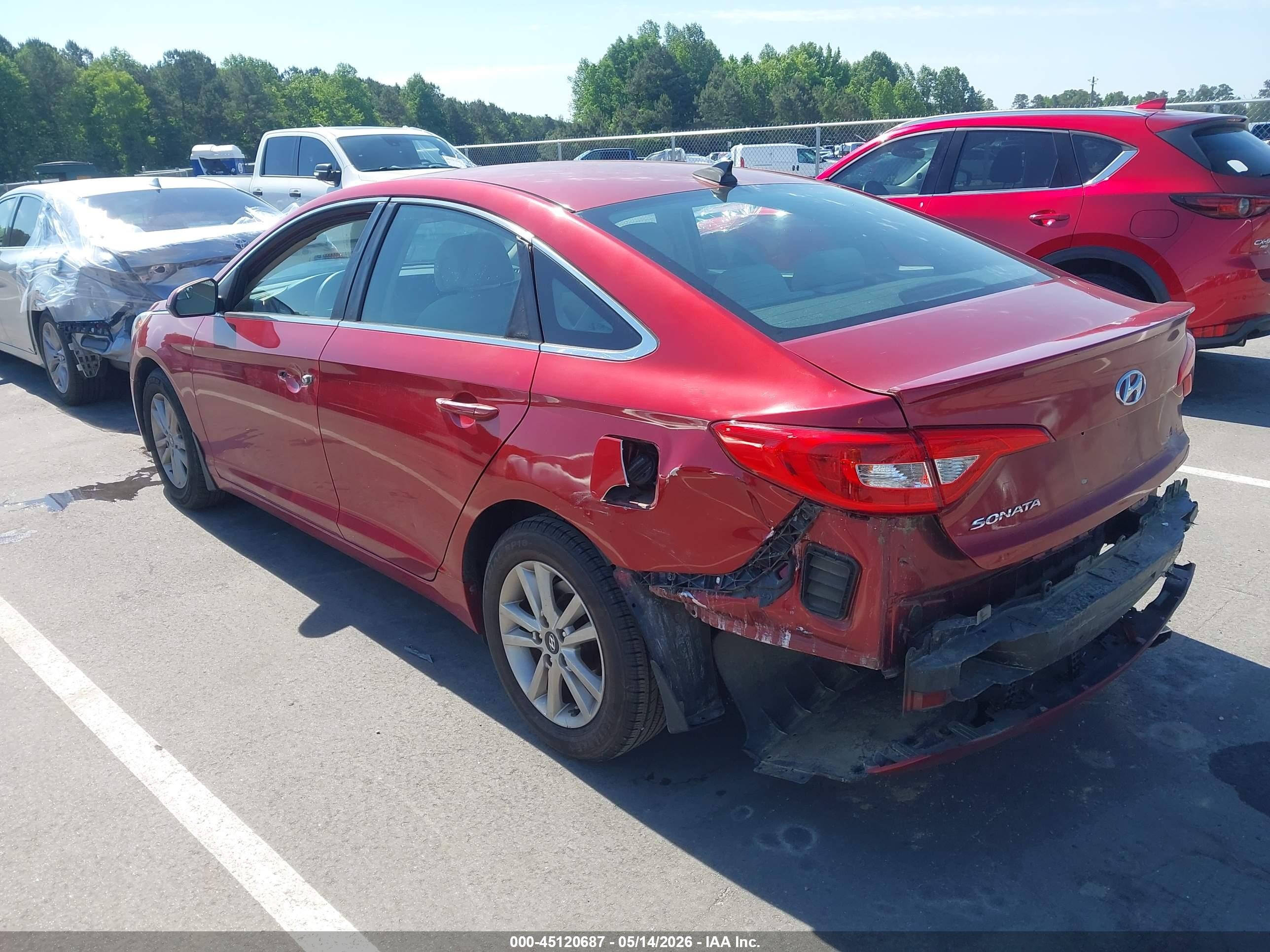 2015 Hyundai Sonata Se Red vin: 5NPE24AF9FH106730