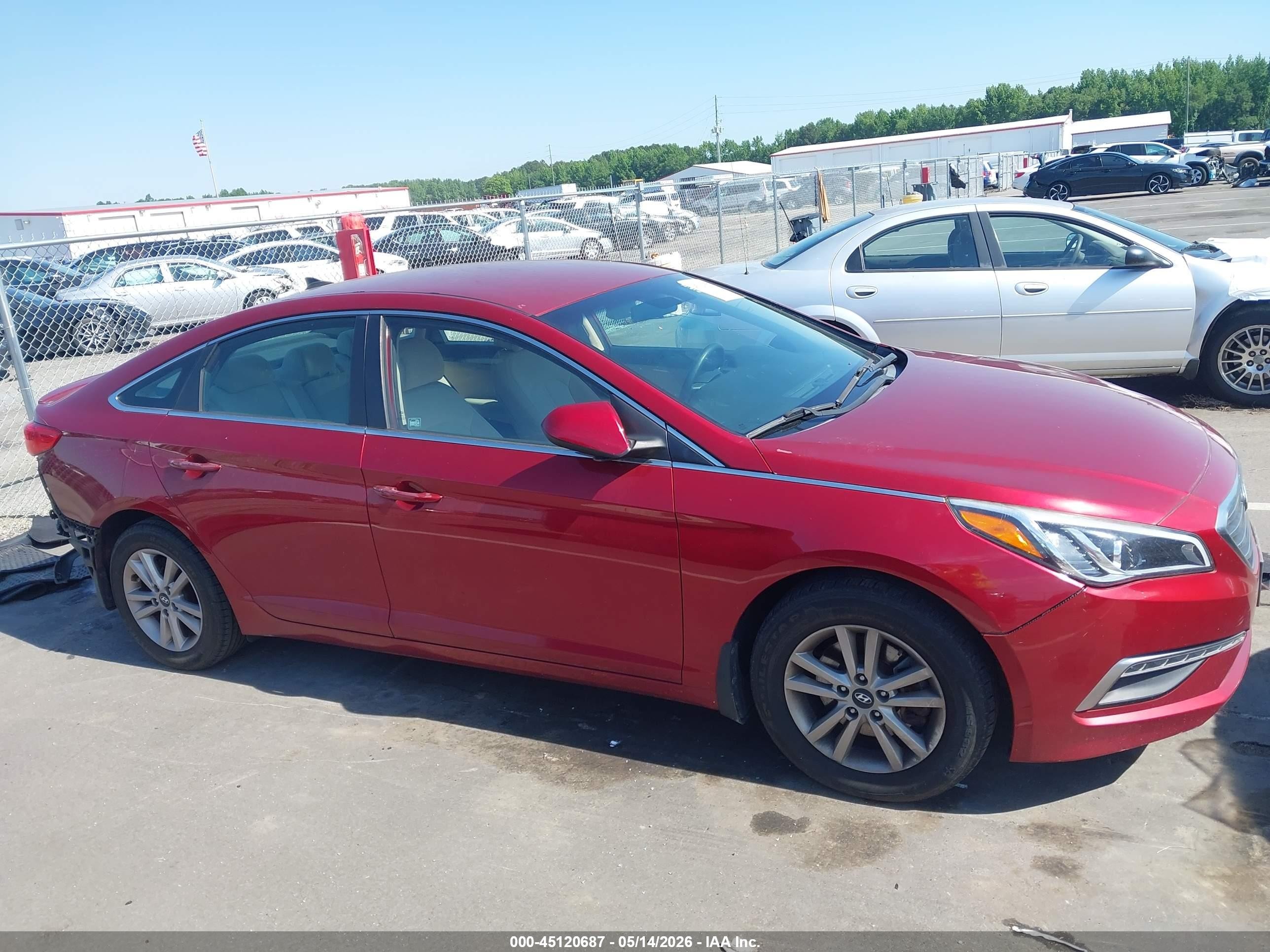 2015 Hyundai Sonata Se Red vin: 5NPE24AF9FH106730