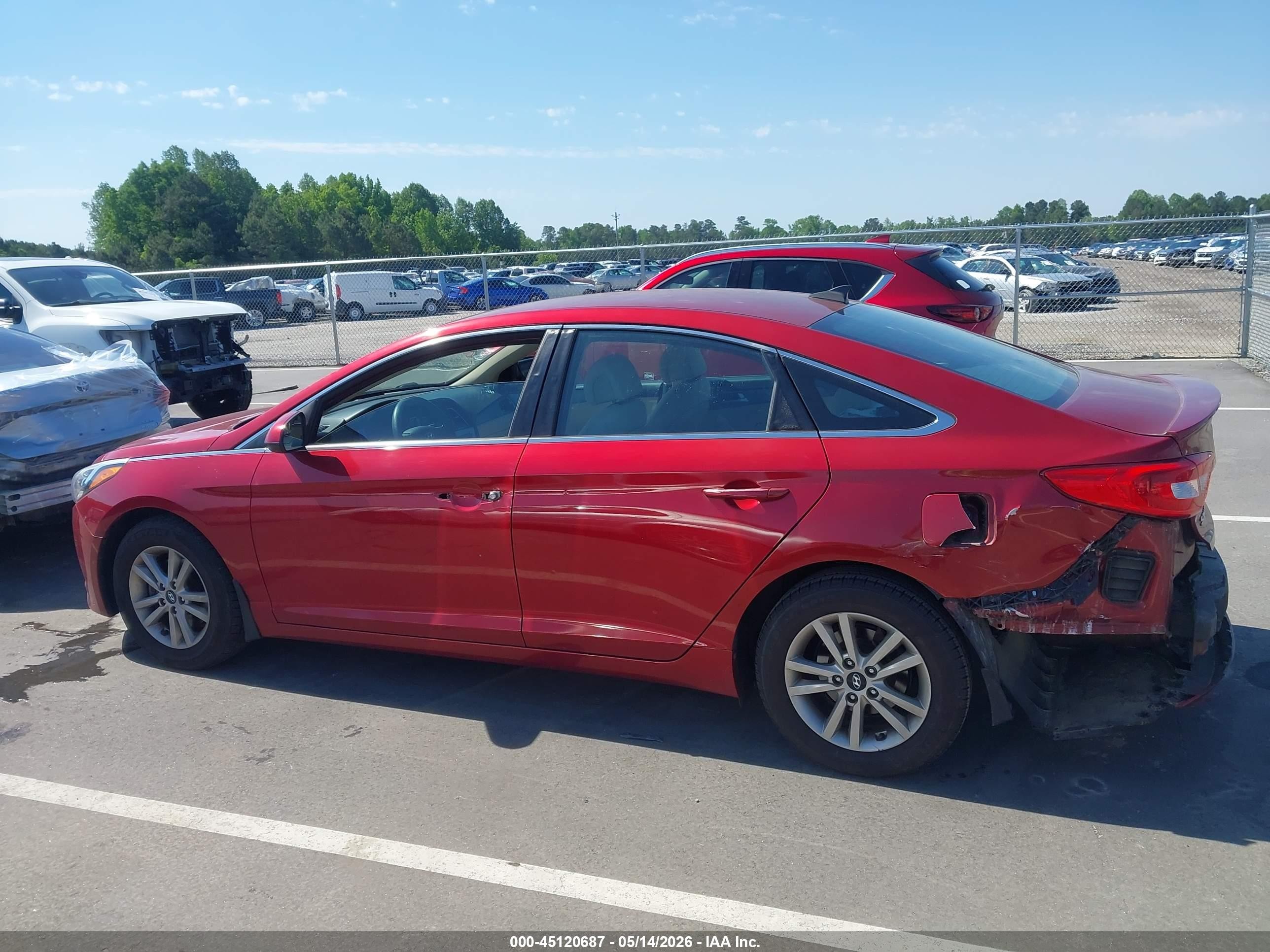 2015 Hyundai Sonata Se Red vin: 5NPE24AF9FH106730