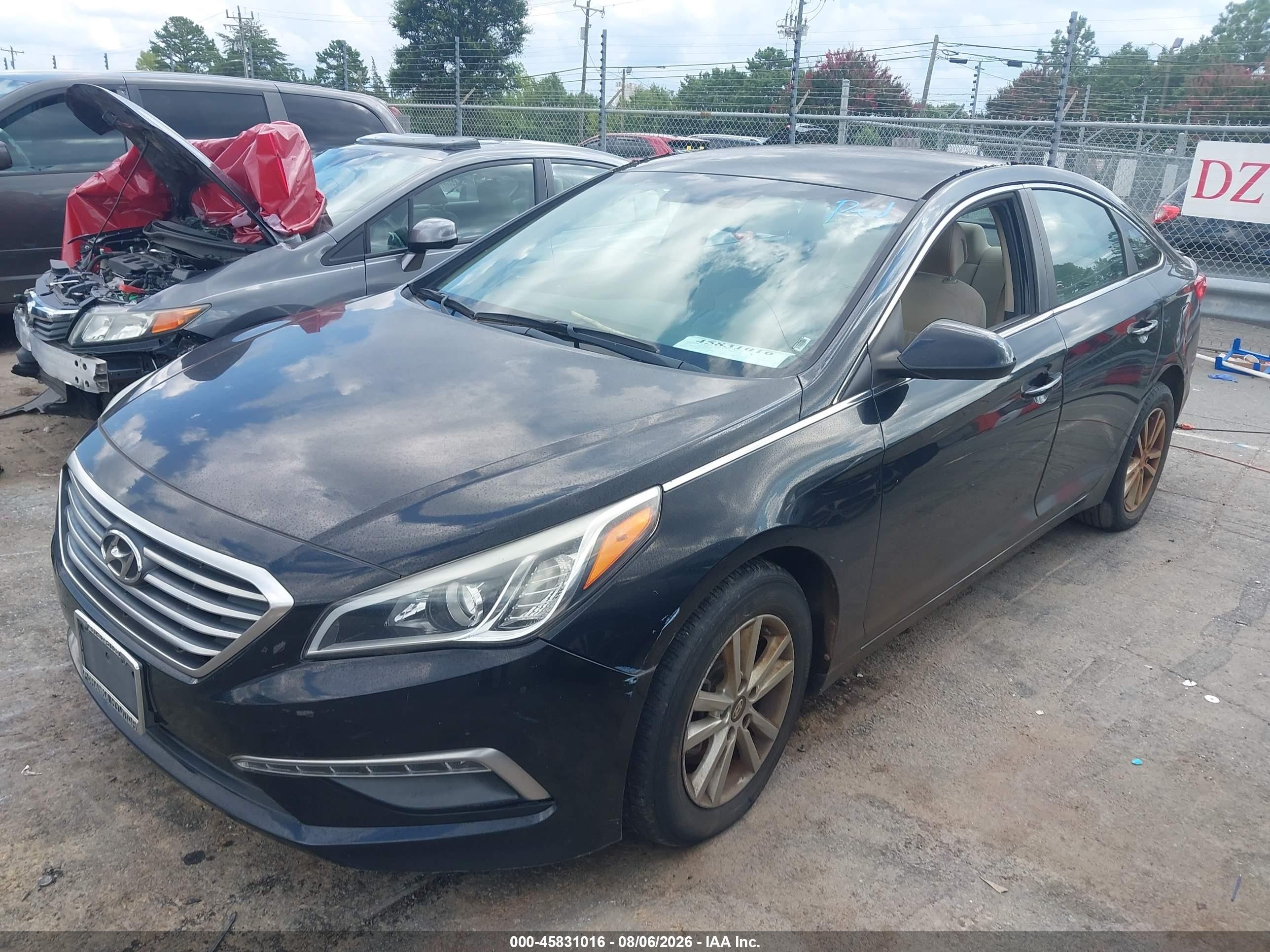 2015 Hyundai Sonata Se Black vin: 5NPE24AF9FH145513