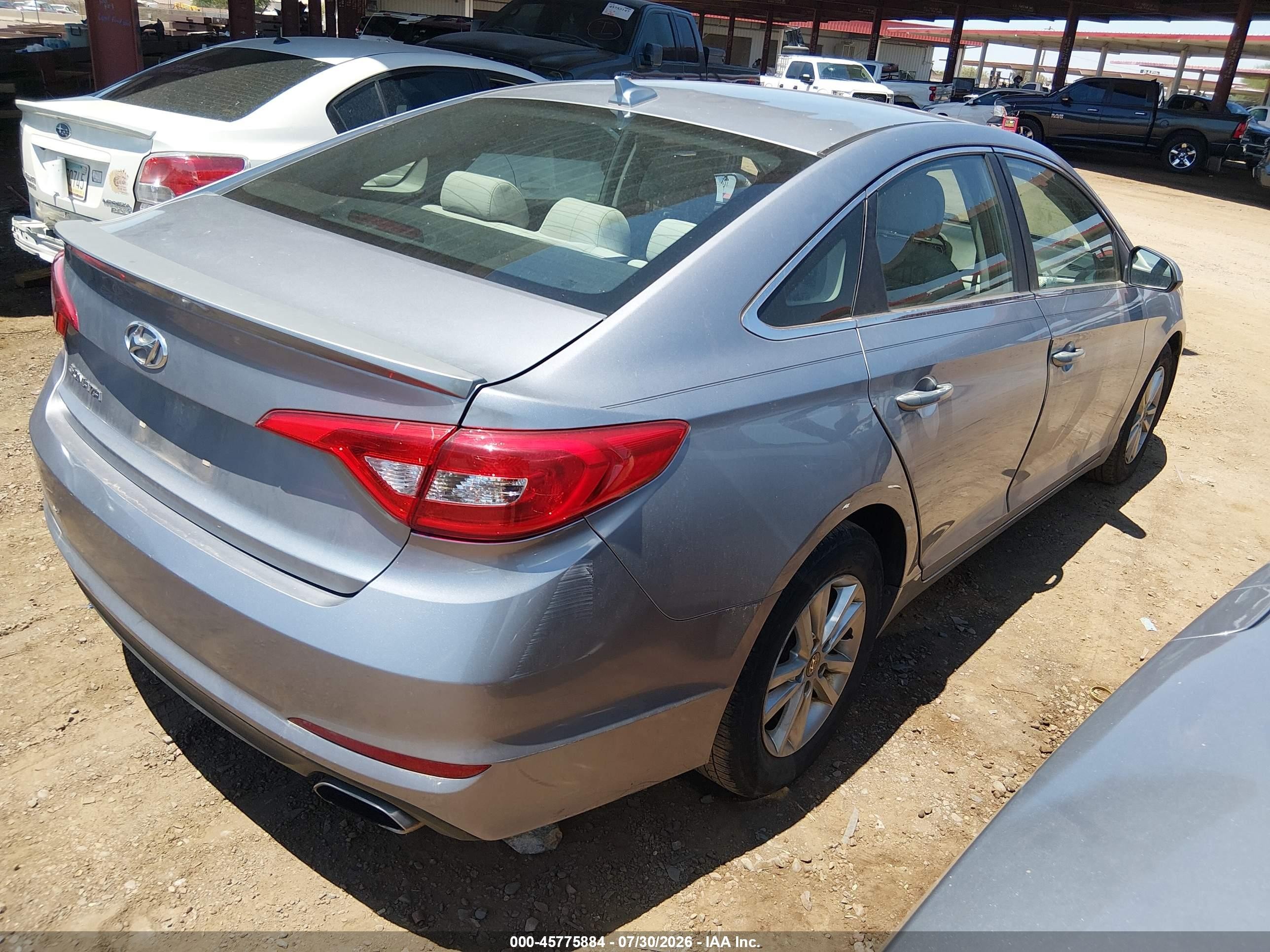 2015 Hyundai Sonata Se Silver vin: 5NPE24AF9FH145964