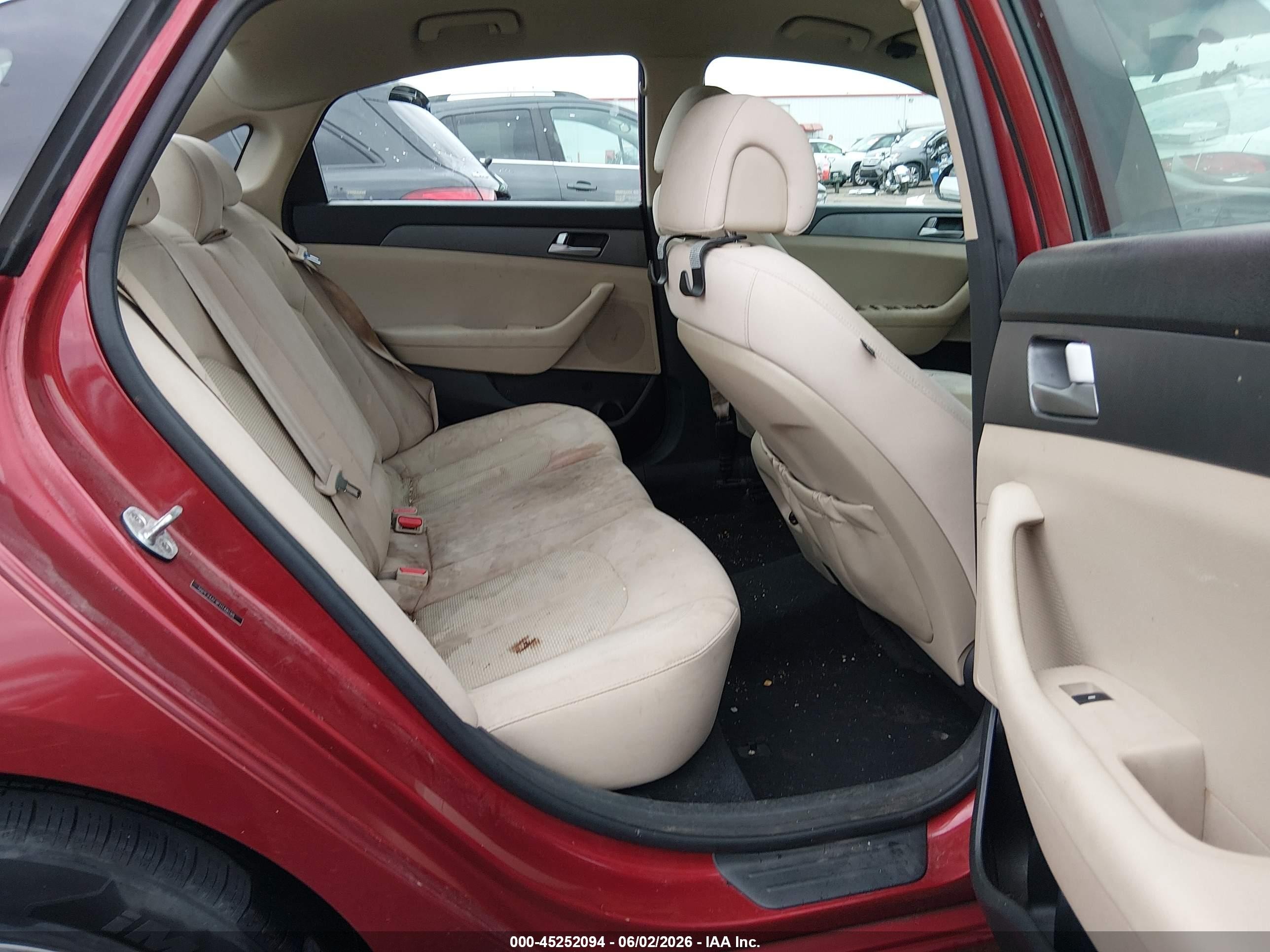 2015 Hyundai Sonata Se Red vin: 5NPE24AF9FH148198