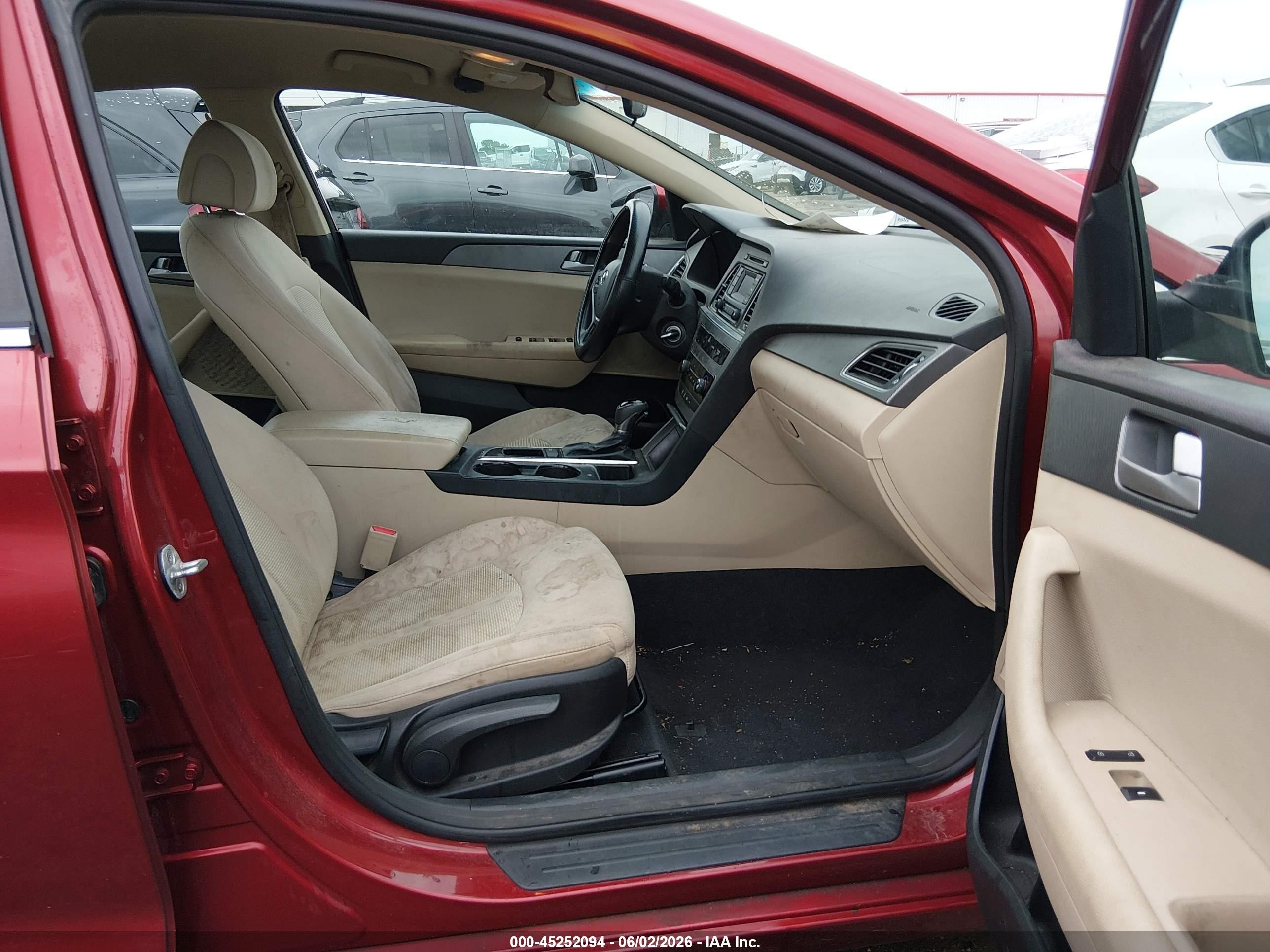 2015 Hyundai Sonata Se Red vin: 5NPE24AF9FH148198