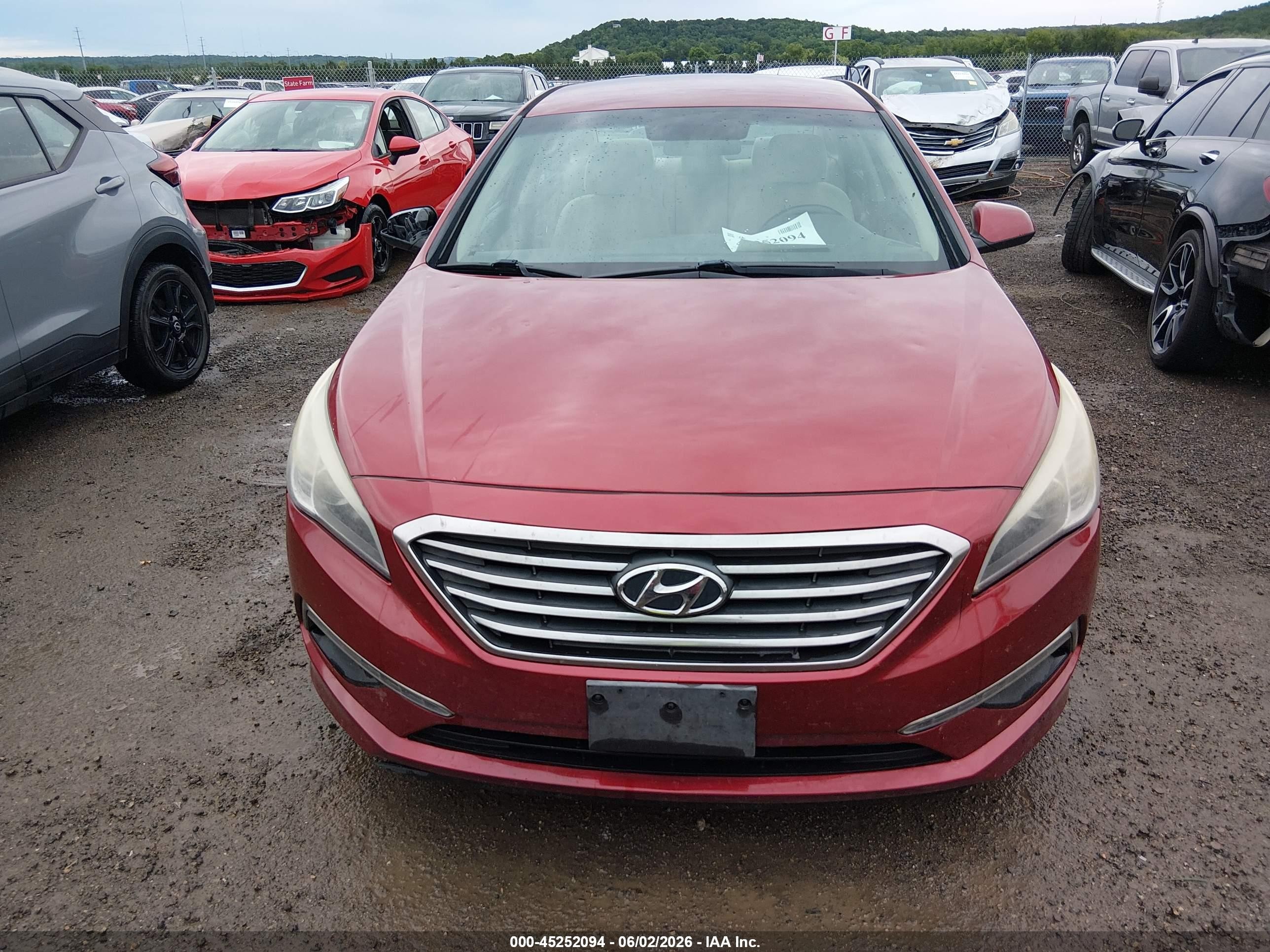2015 Hyundai Sonata Se Red vin: 5NPE24AF9FH148198