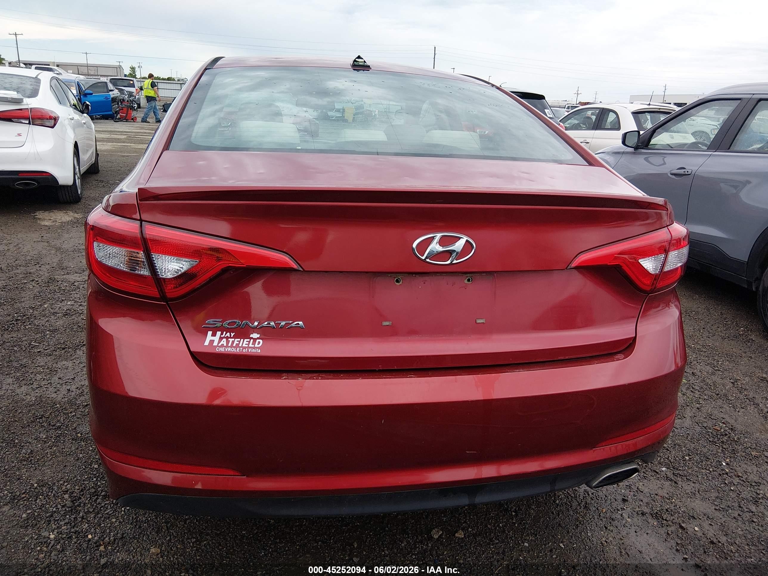 2015 Hyundai Sonata Se Red vin: 5NPE24AF9FH148198