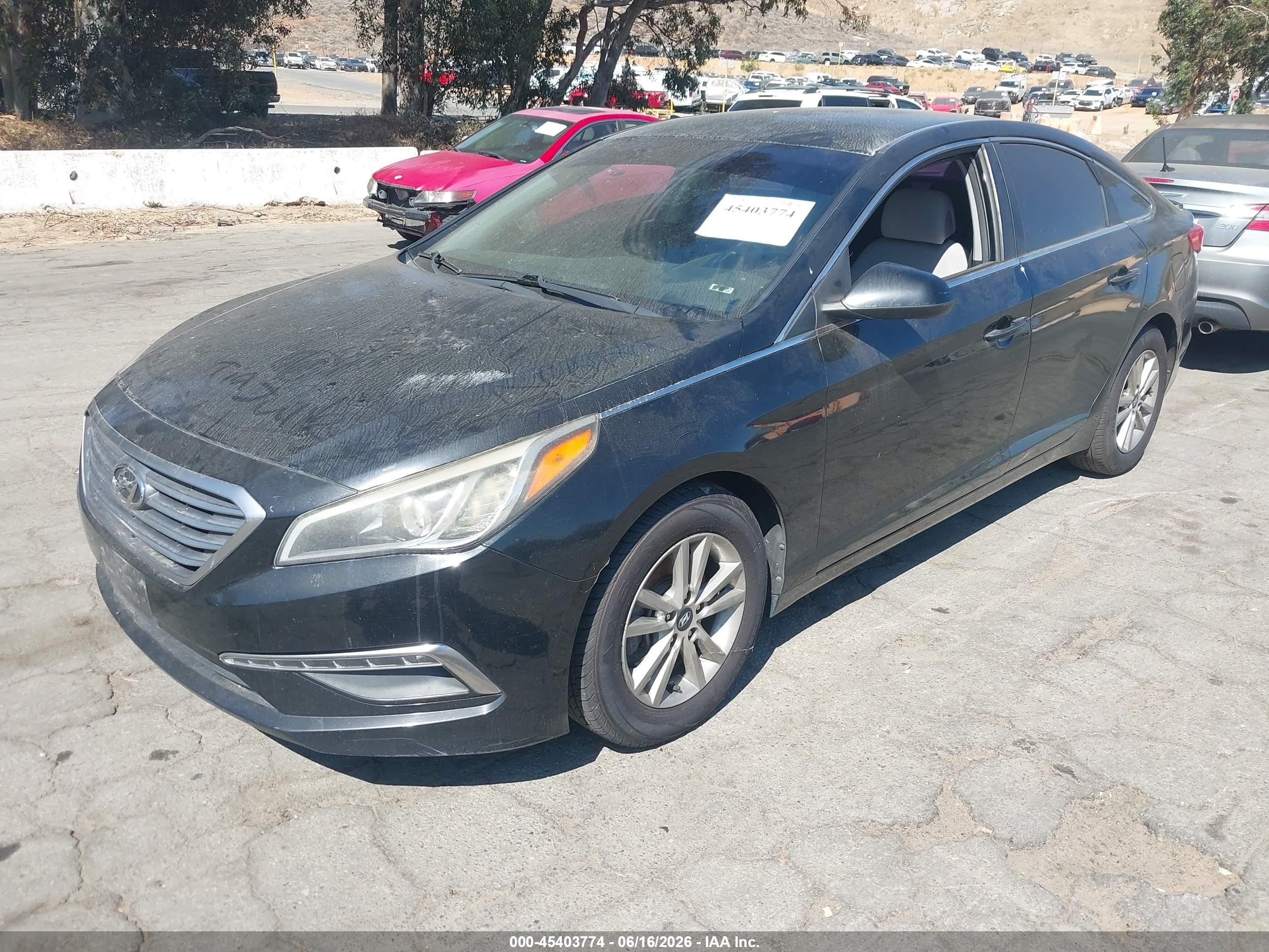 2015 Hyundai Sonata Se Black vin: 5NPE24AF9FH153062