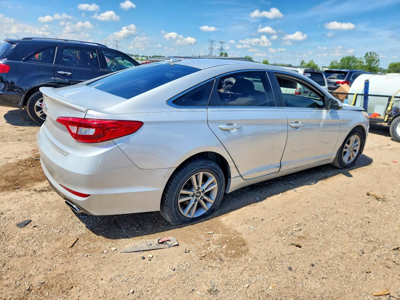 2015 Hyundai Sonata Se Silver vin: 5NPE24AF9FH160013