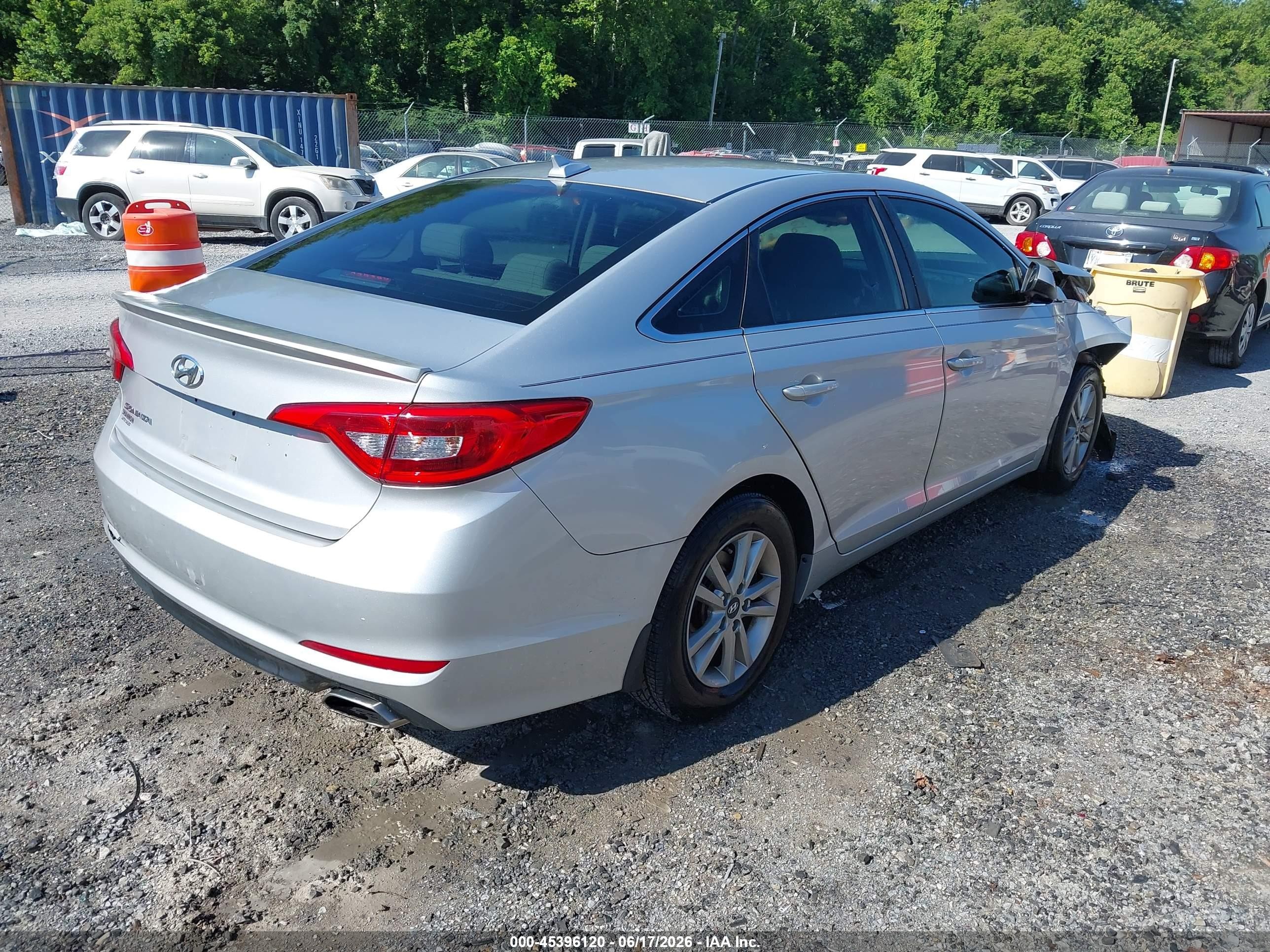 2015 Hyundai Sonata Se Silver vin: 5NPE24AF9FH174512