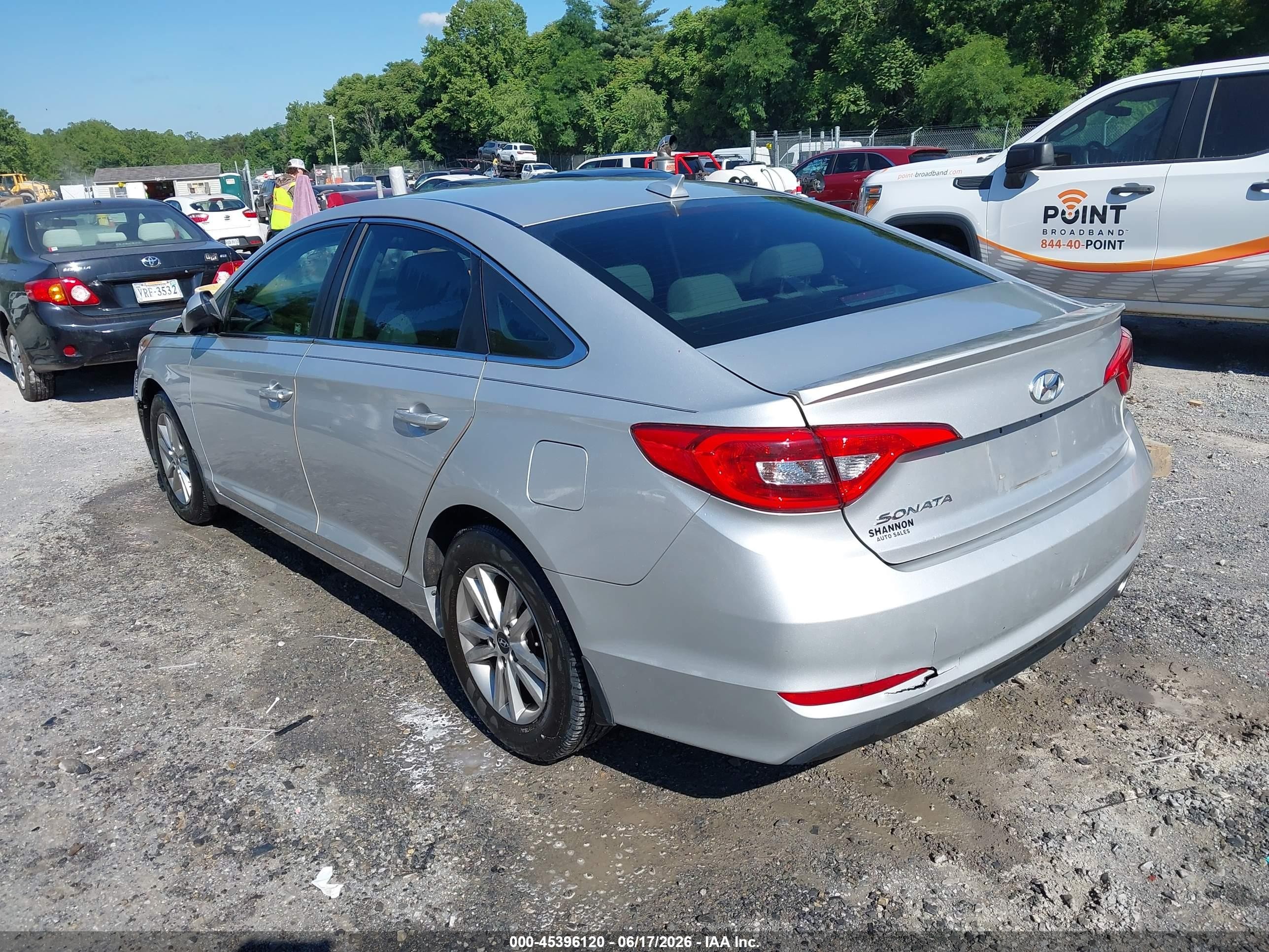2015 Hyundai Sonata Se Silver vin: 5NPE24AF9FH174512