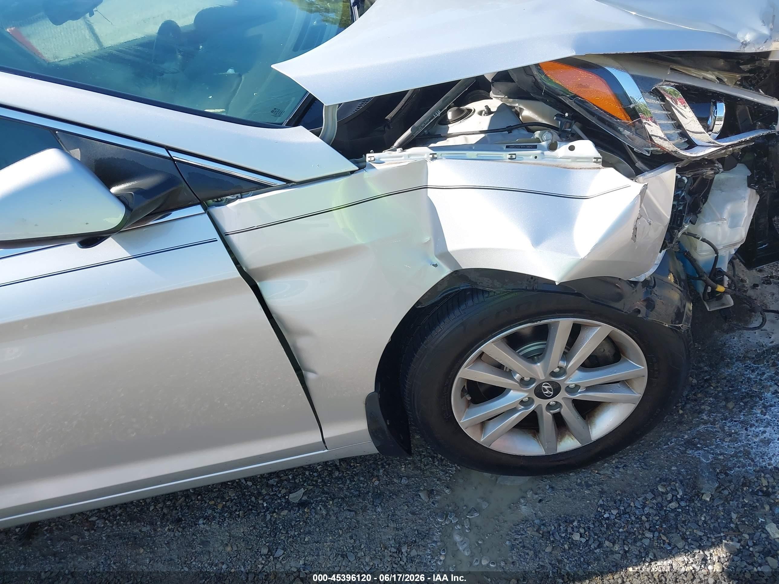 2015 Hyundai Sonata Se Silver vin: 5NPE24AF9FH174512