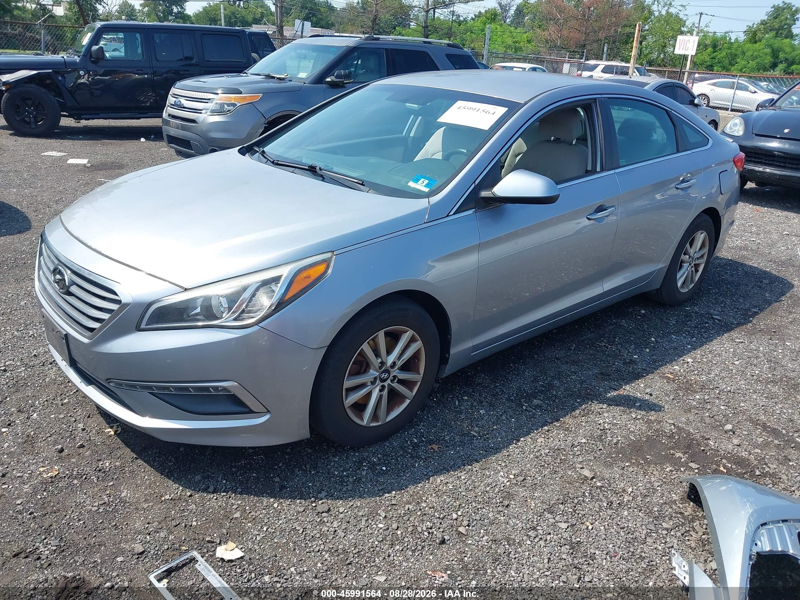 2015 Hyundai Sonata Se Silver vin: 5NPE24AF9FH176258
