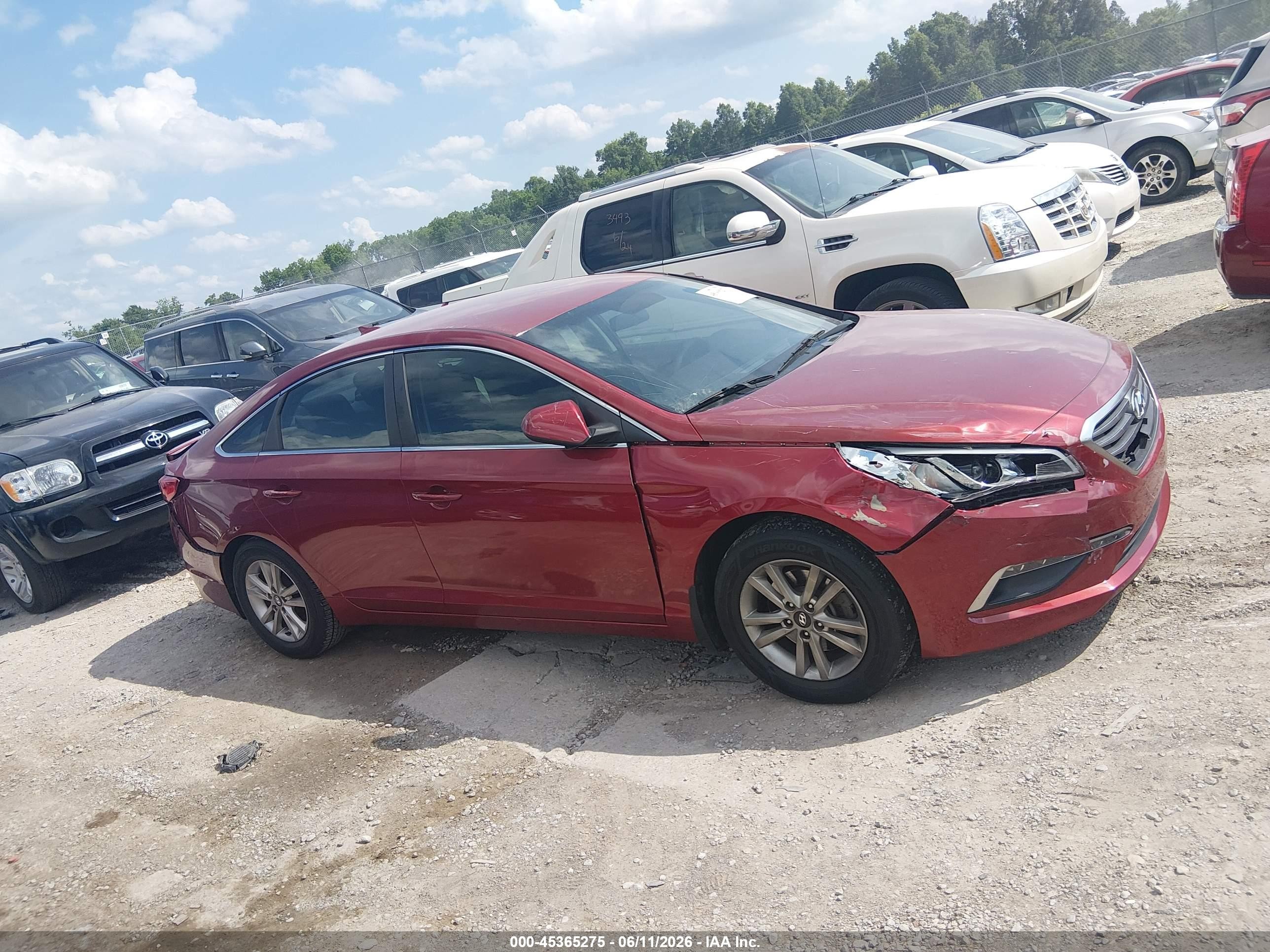 2015 Hyundai Sonata Se Red vin: 5NPE24AF9FH176549