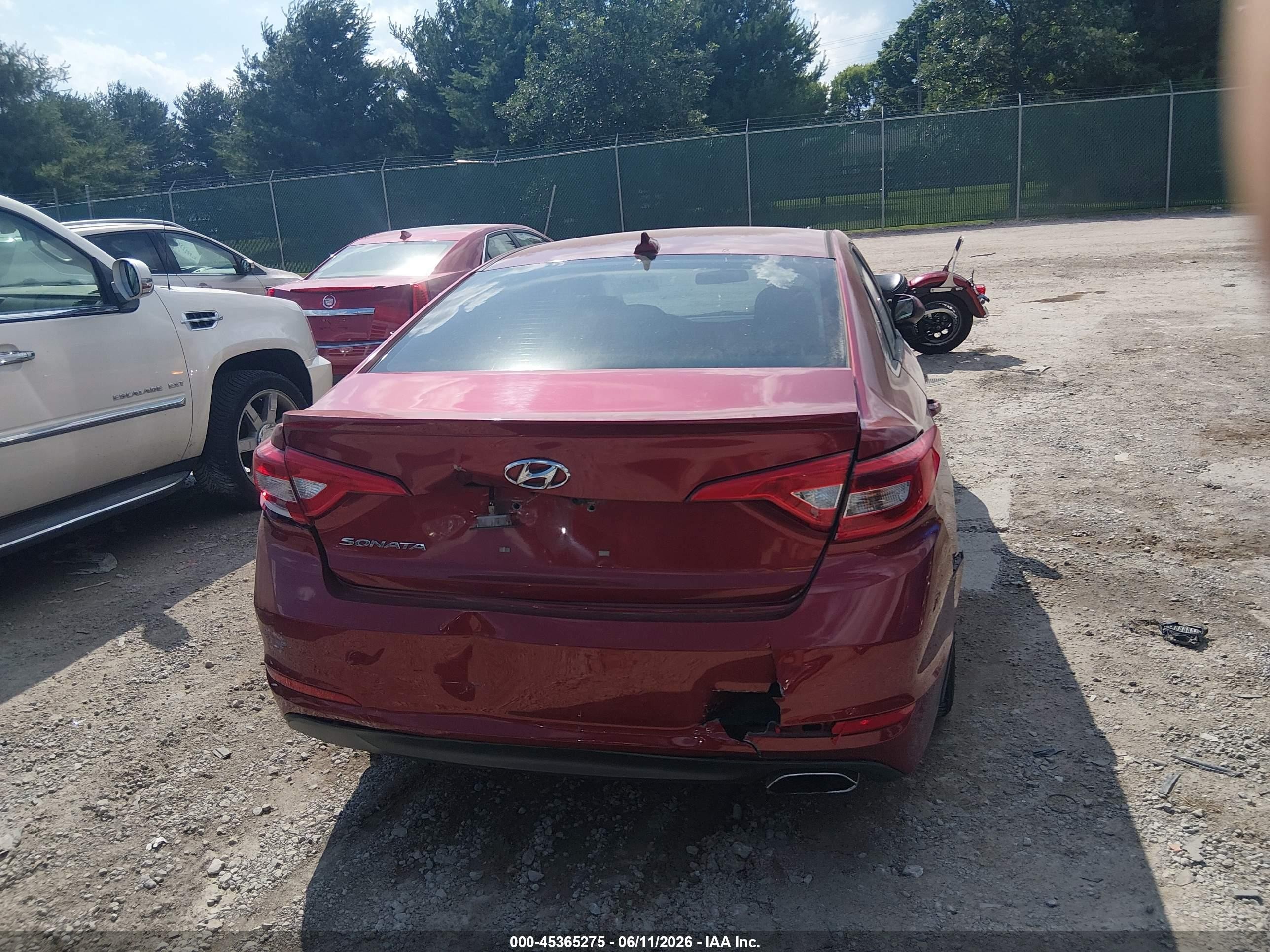 2015 Hyundai Sonata Se Red vin: 5NPE24AF9FH176549
