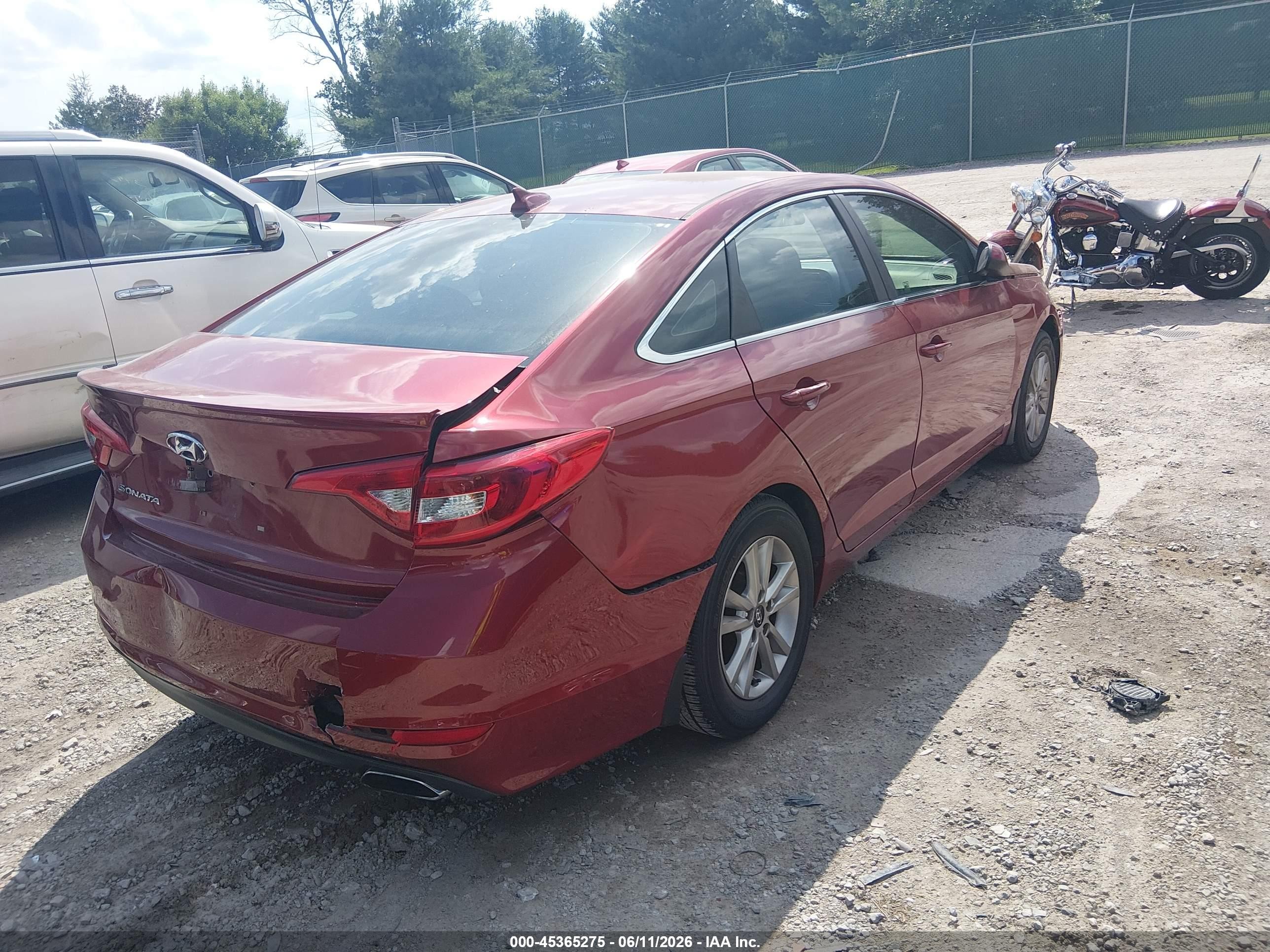 2015 Hyundai Sonata Se Red vin: 5NPE24AF9FH176549
