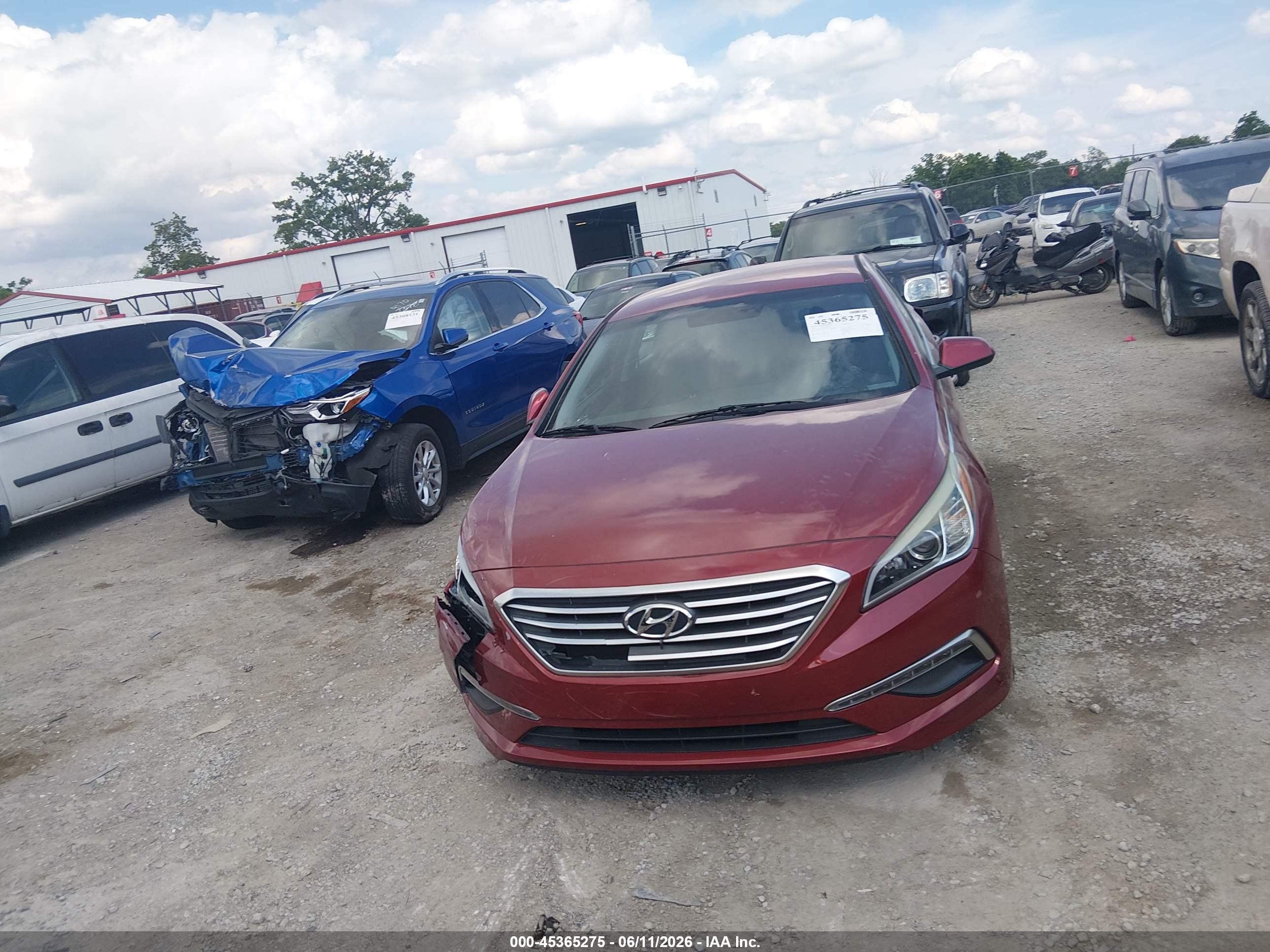 2015 Hyundai Sonata Se Red vin: 5NPE24AF9FH176549