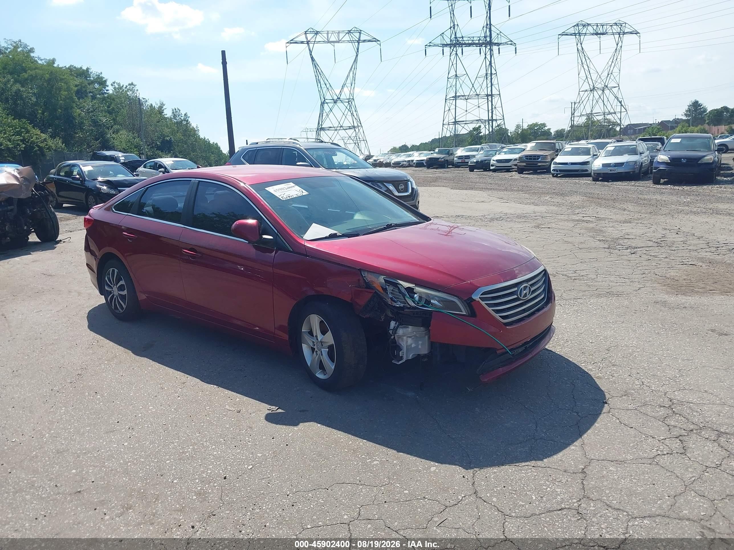 2015 Hyundai Sonata Se Red vin: 5NPE24AF9FH176597