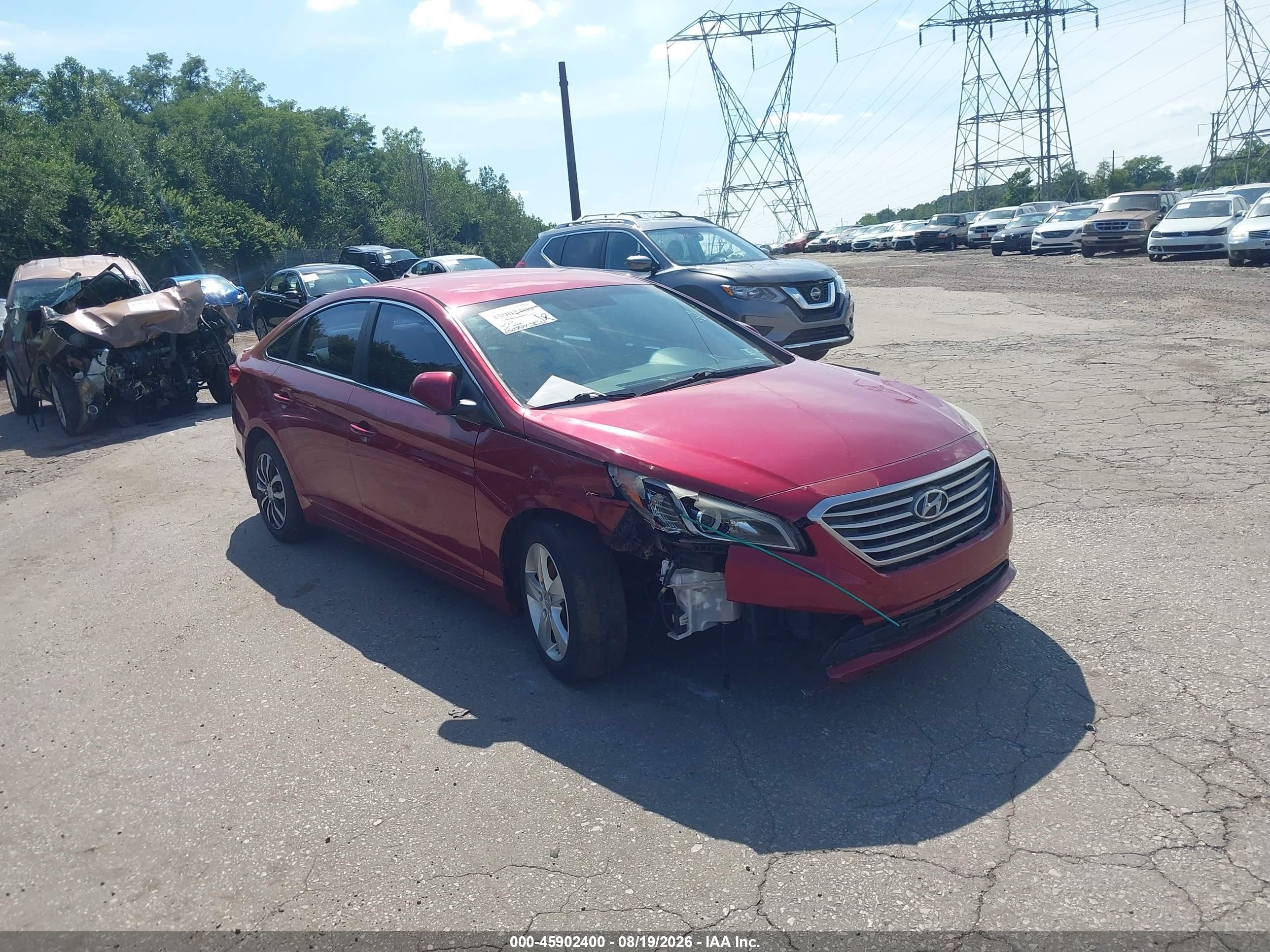 2015 Hyundai Sonata Se Красный vin: 5NPE24AF9FH176597