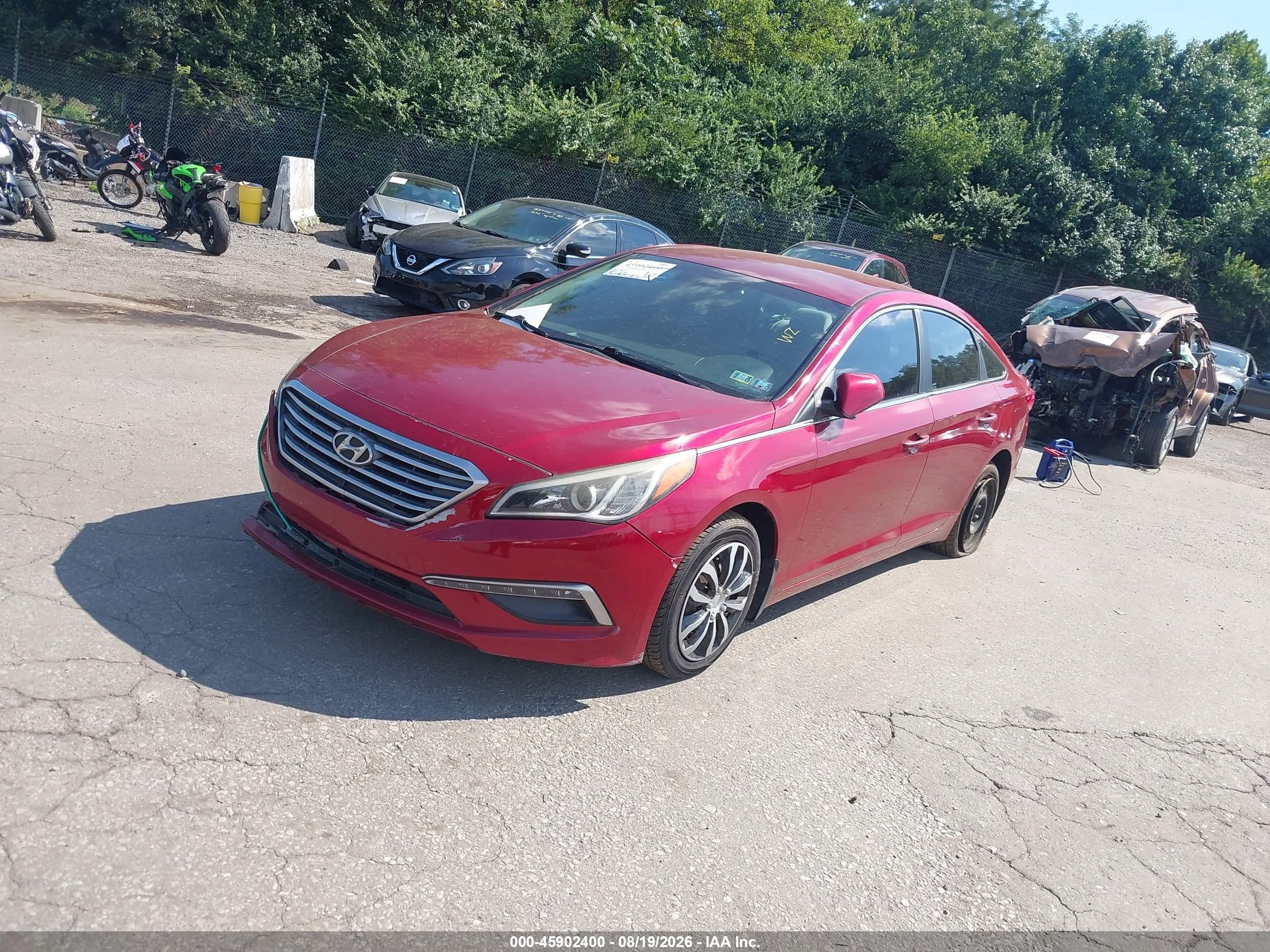 2015 Hyundai Sonata Se Красный vin: 5NPE24AF9FH176597