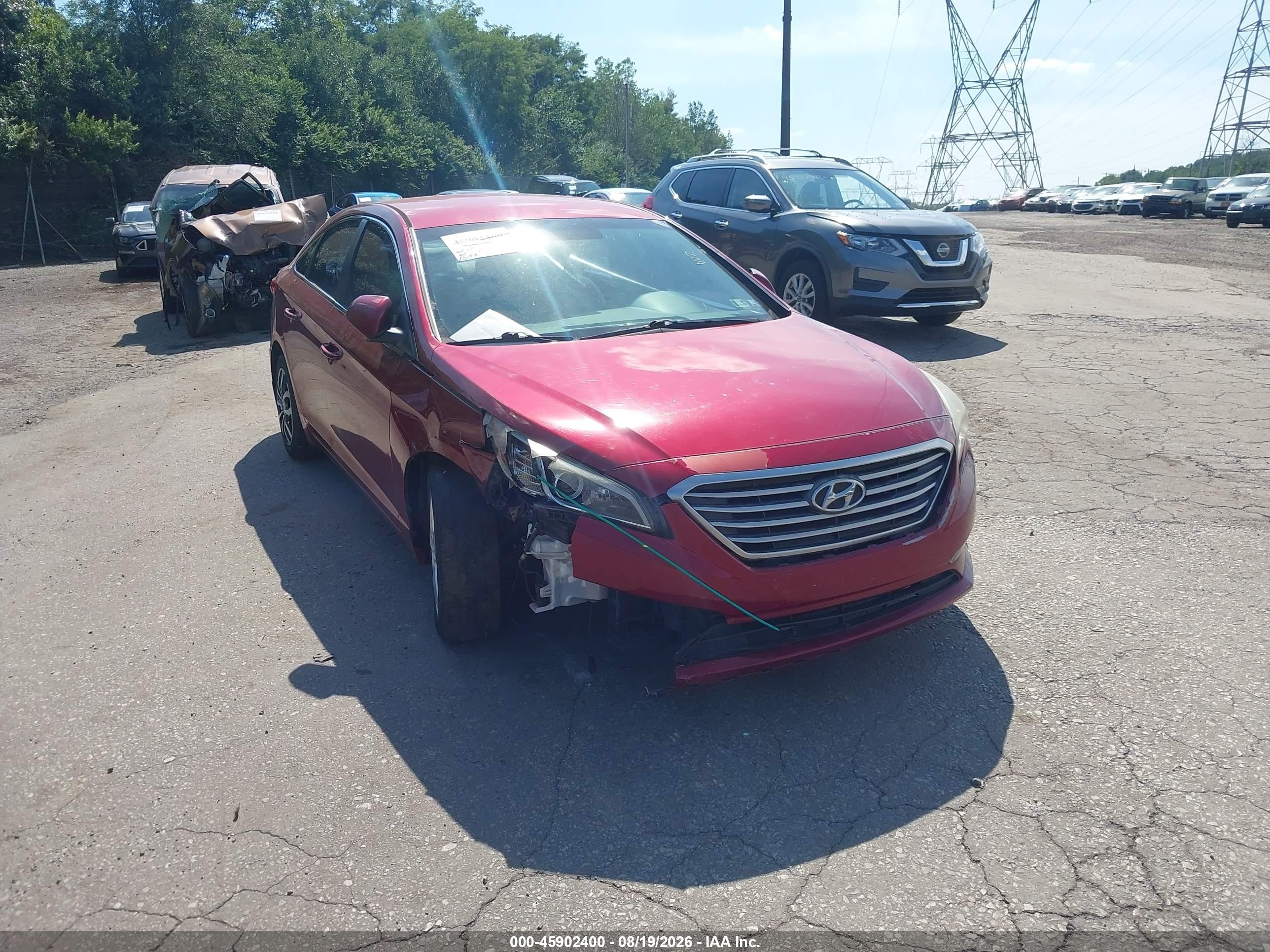 2015 Hyundai Sonata Se Красный vin: 5NPE24AF9FH176597