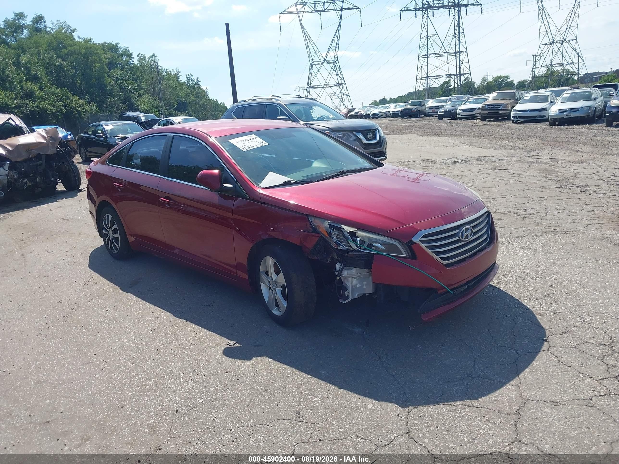 2015 Hyundai Sonata Se Красный vin: 5NPE24AF9FH176597
