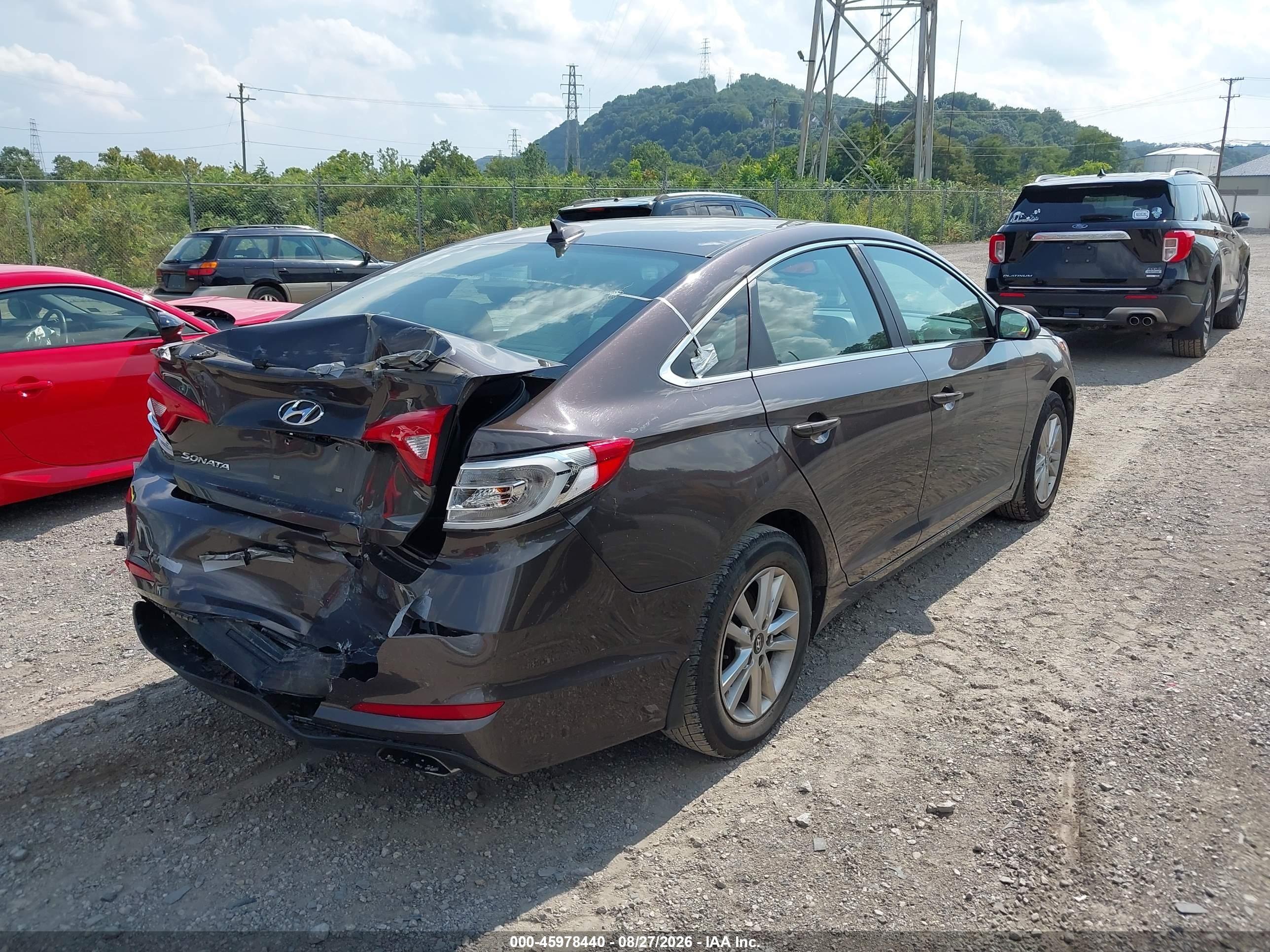 2015 Hyundai Sonata Se Brown vin: 5NPE24AF9FH184554