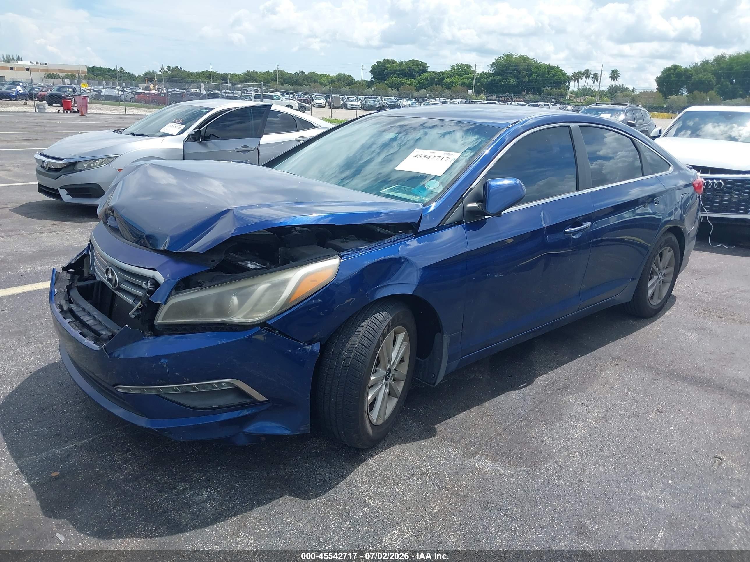 2015 Hyundai Sonata Se Blue vin: 5NPE24AF9FH185364