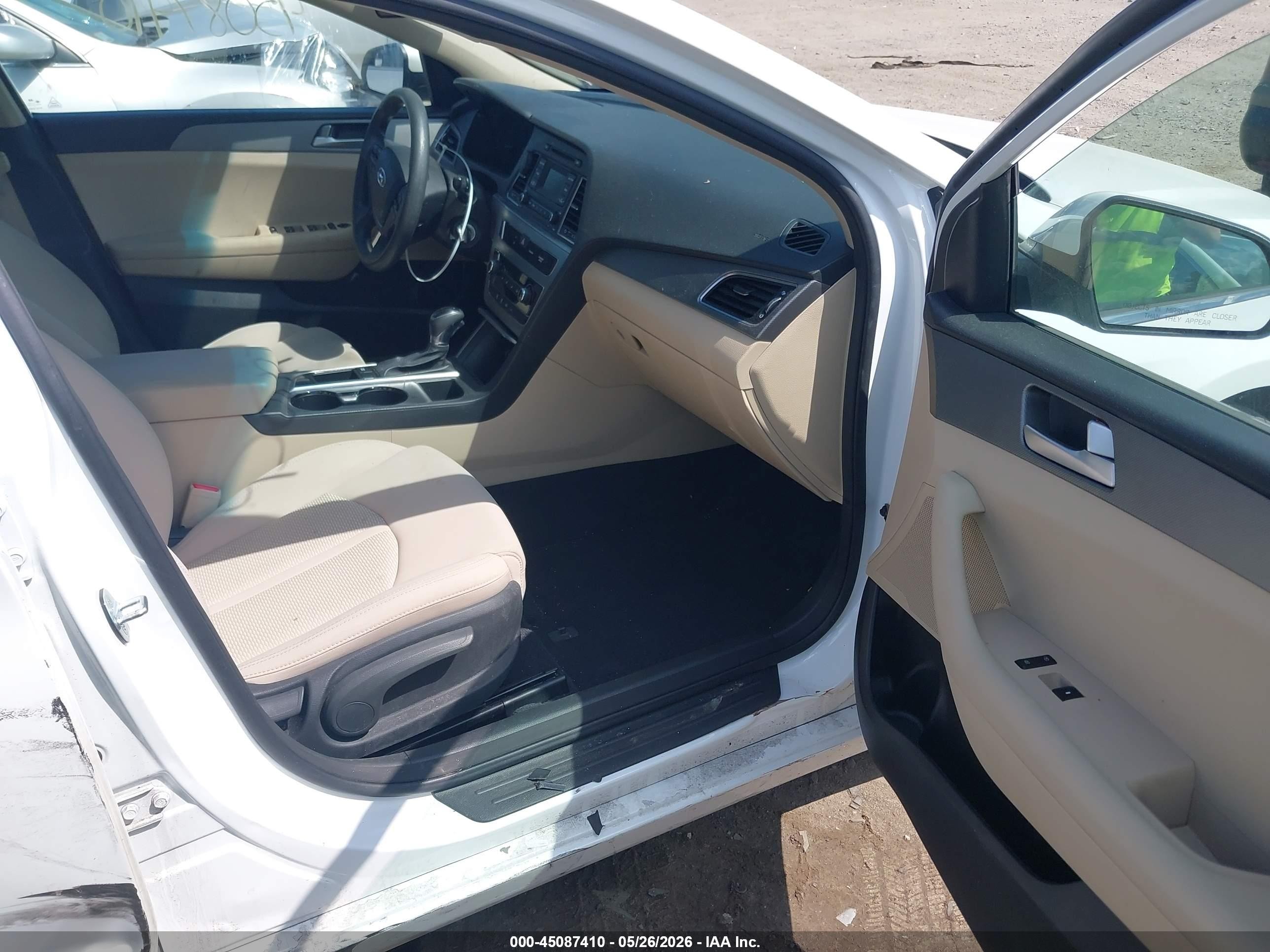 2015 Hyundai Sonata Se White vin: 5NPE24AF9FH211509