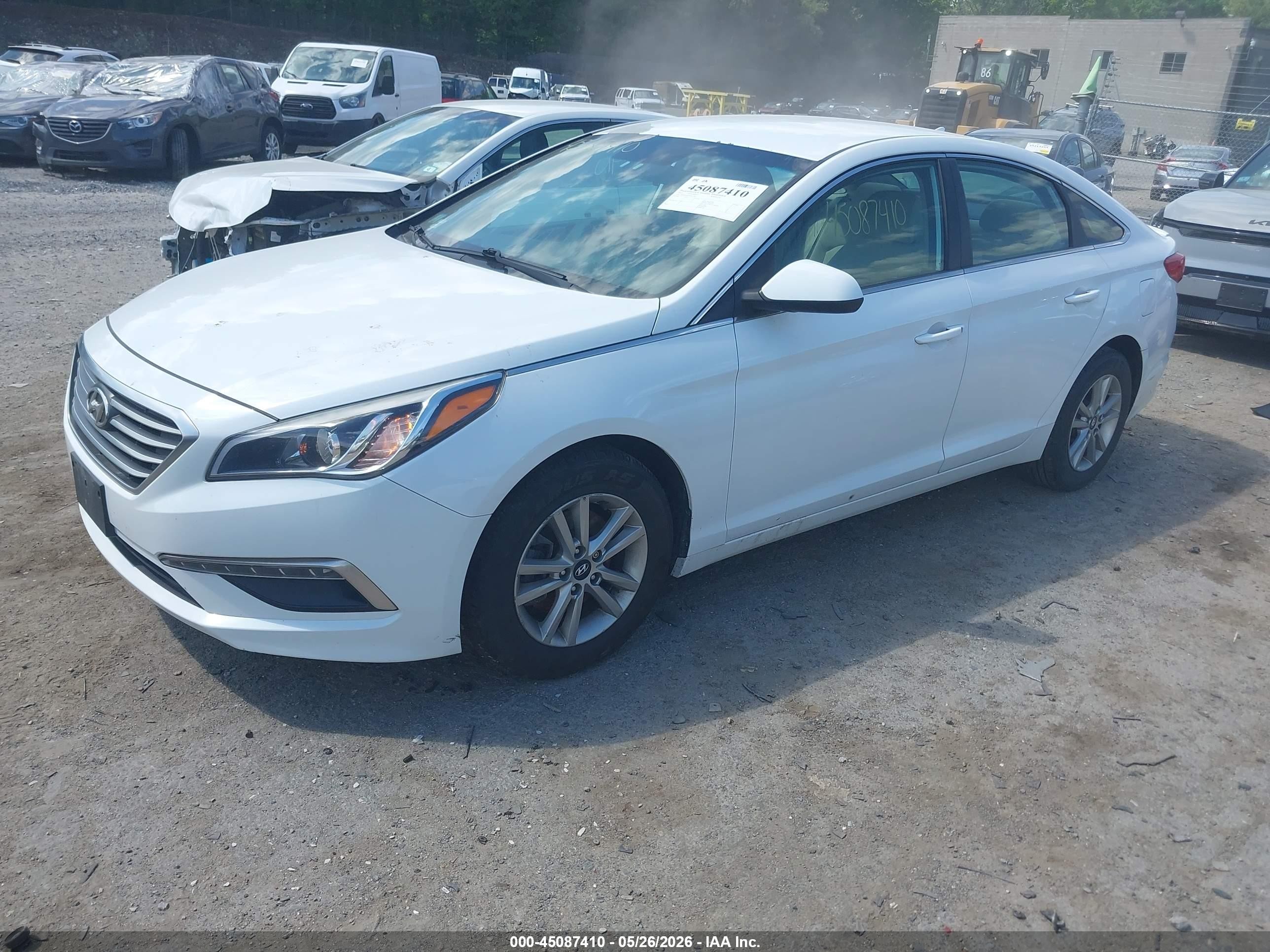 2015 Hyundai Sonata Se White vin: 5NPE24AF9FH211509