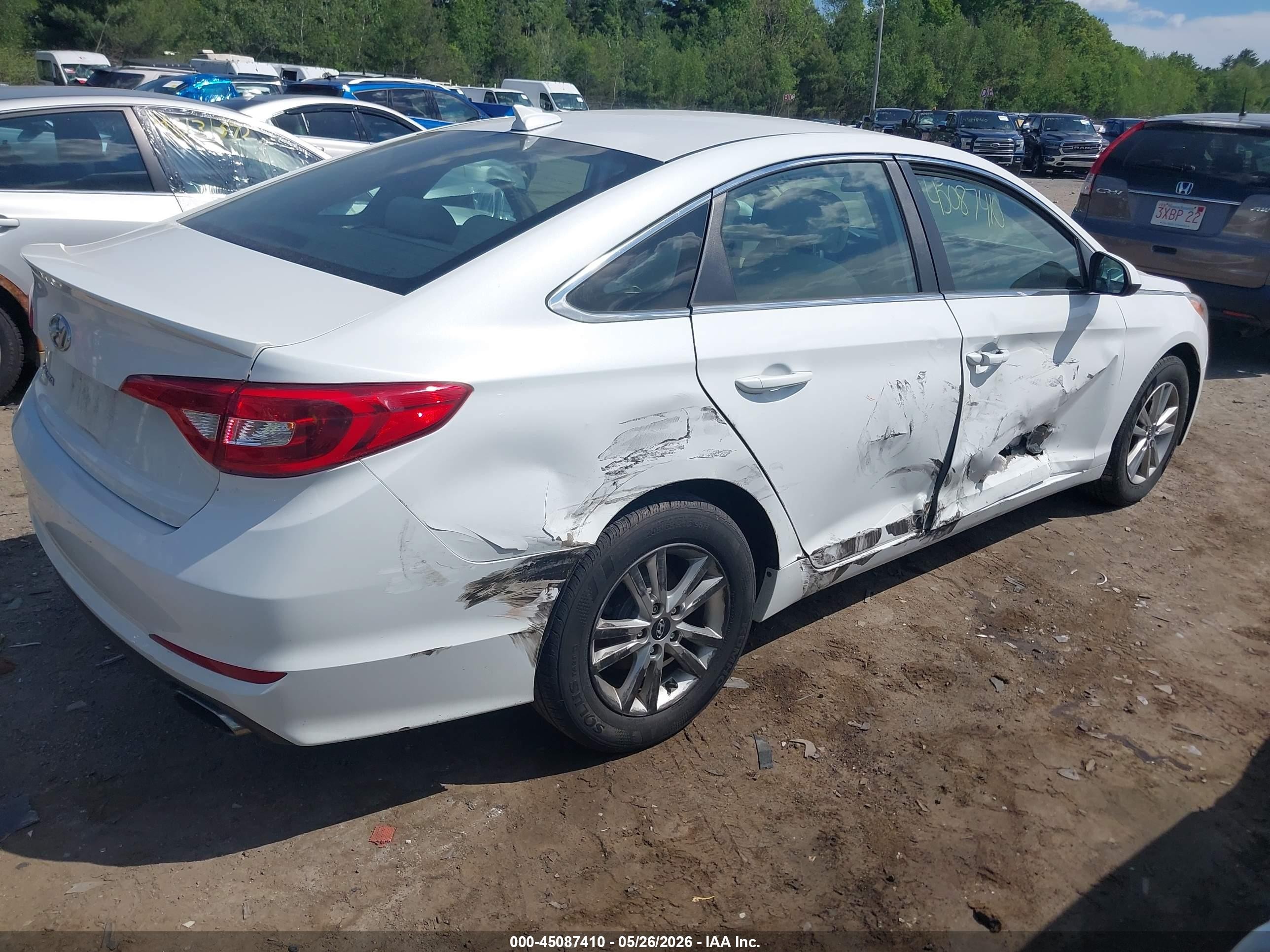 2015 Hyundai Sonata Se White vin: 5NPE24AF9FH211509
