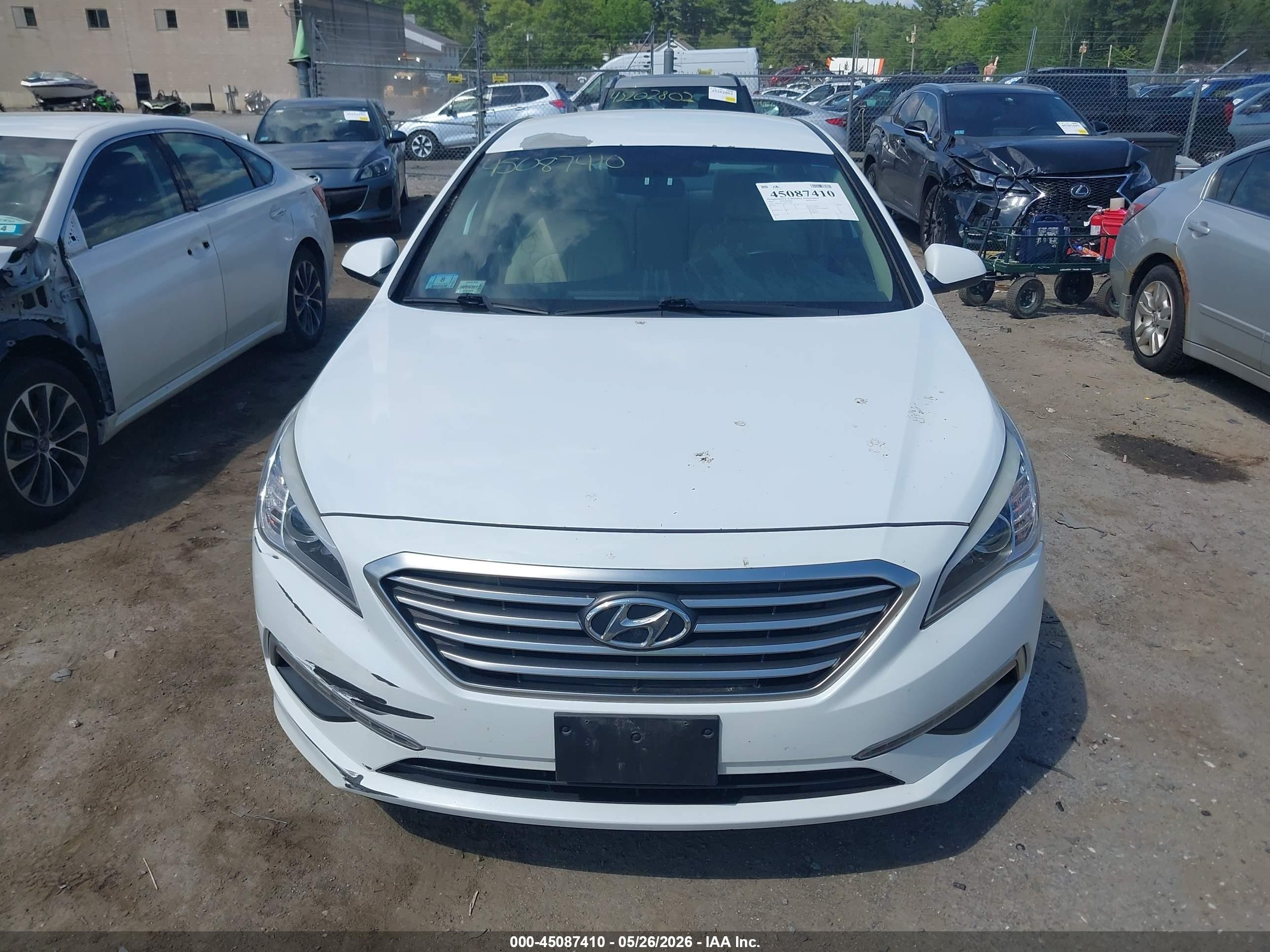 2015 Hyundai Sonata Se White vin: 5NPE24AF9FH211509