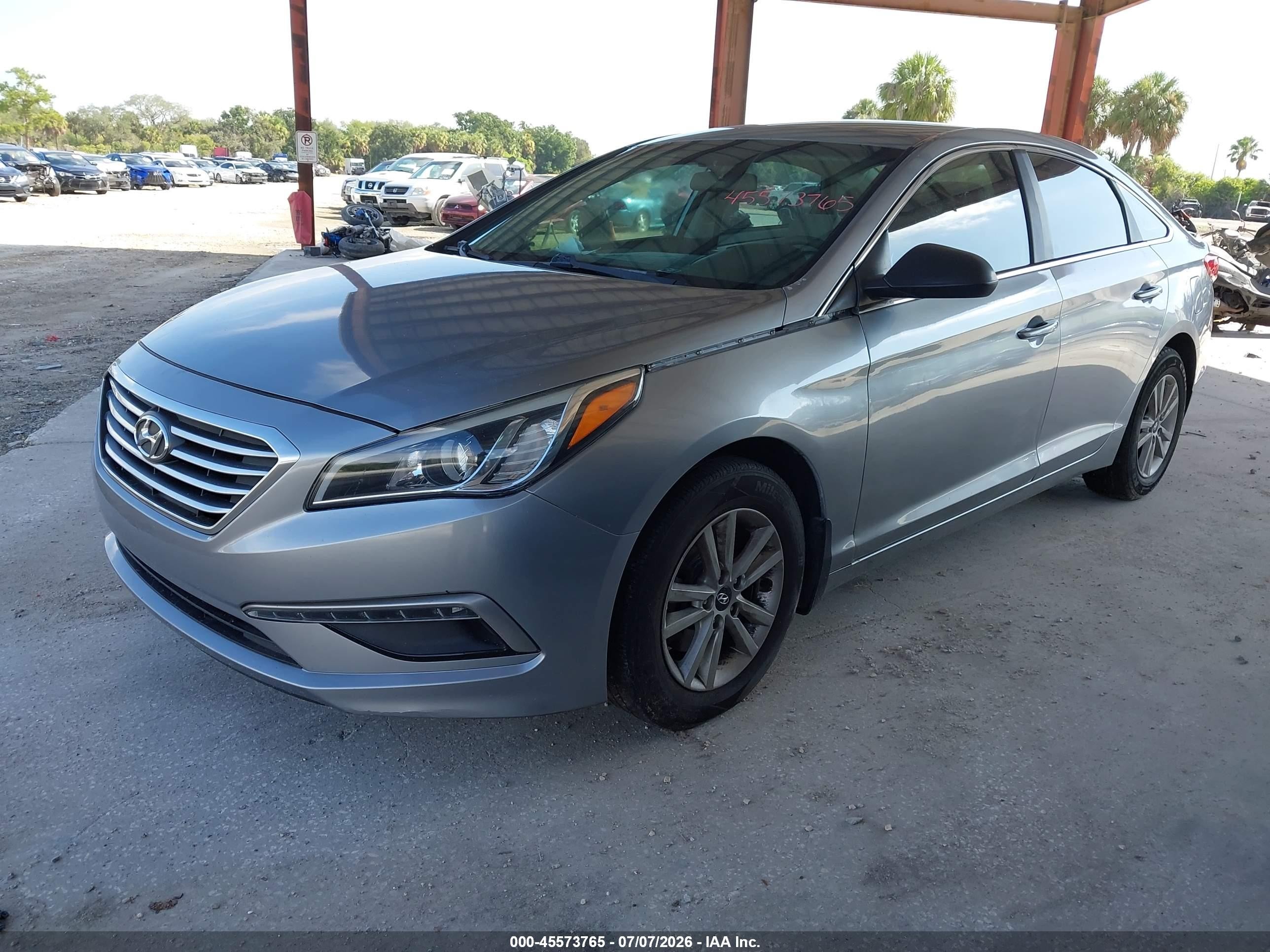 2015 Hyundai Sonata Se Gray vin: 5NPE24AF9FH214894