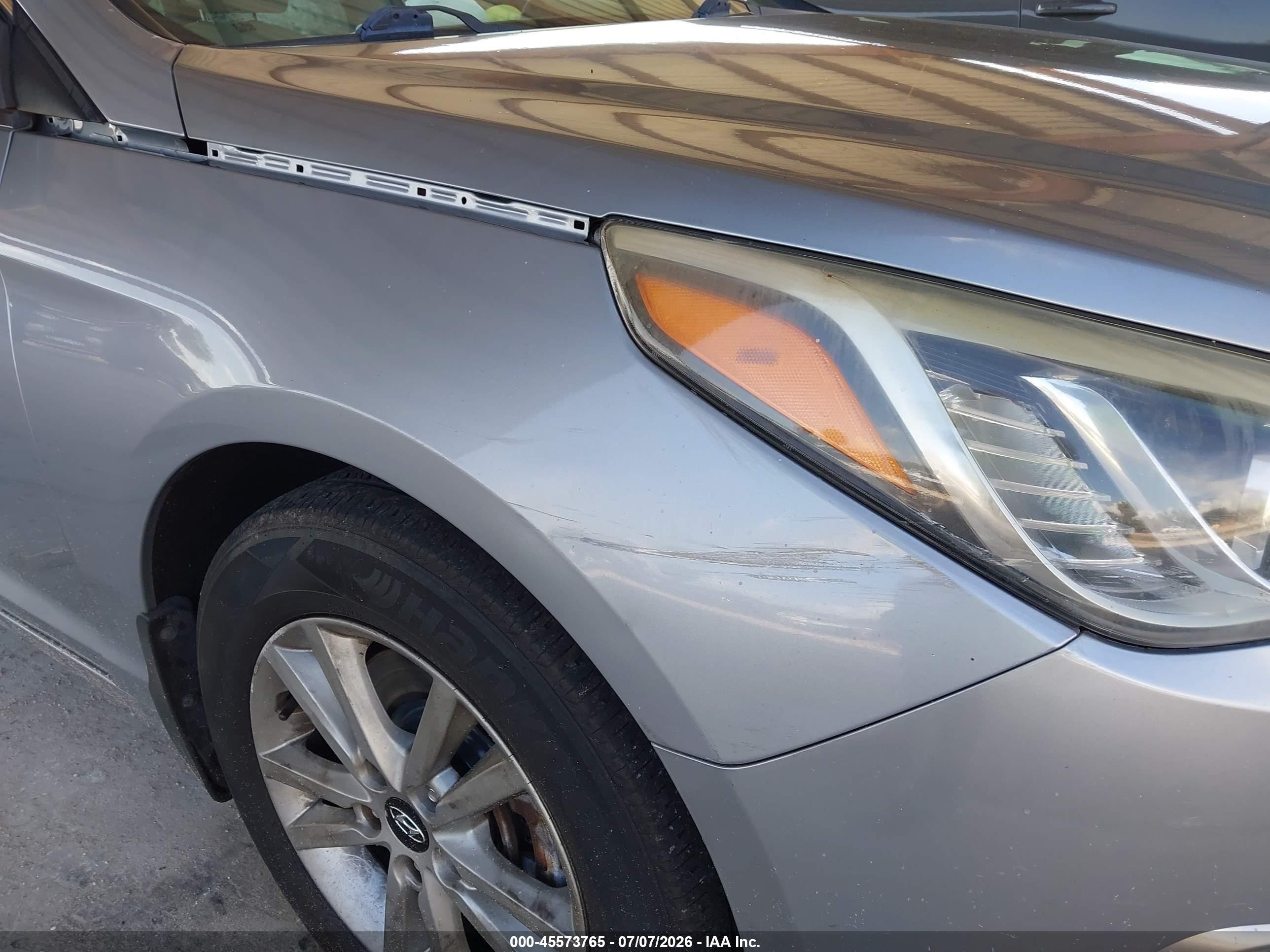 2015 Hyundai Sonata Se Gray vin: 5NPE24AF9FH214894