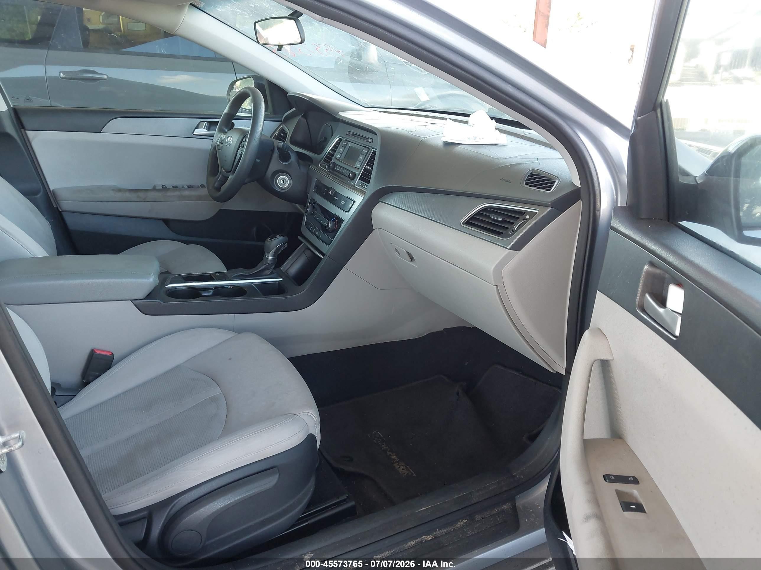 2015 Hyundai Sonata Se Gray vin: 5NPE24AF9FH214894