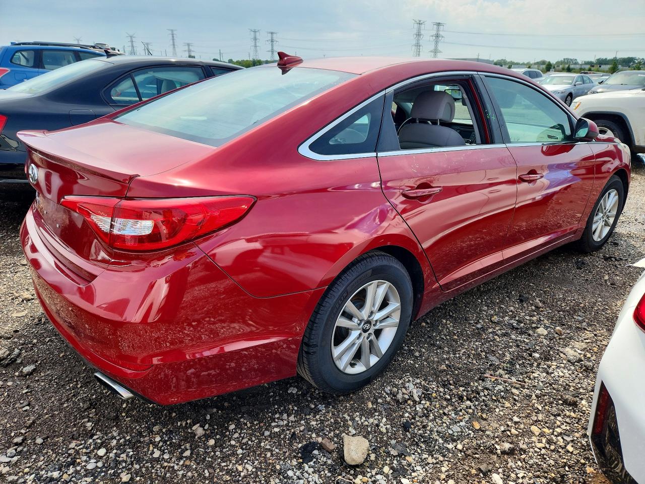 2015 Hyundai Sonata Se Burgundy vin: 5NPE24AF9FH217276