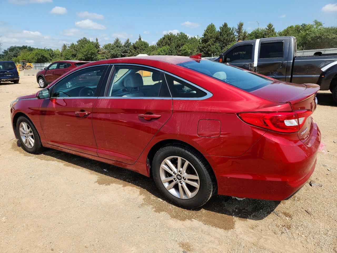 2015 Hyundai Sonata Se Burgundy vin: 5NPE24AF9FH217276