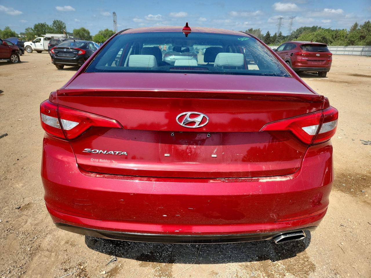 2015 Hyundai Sonata Se Burgundy vin: 5NPE24AF9FH217276