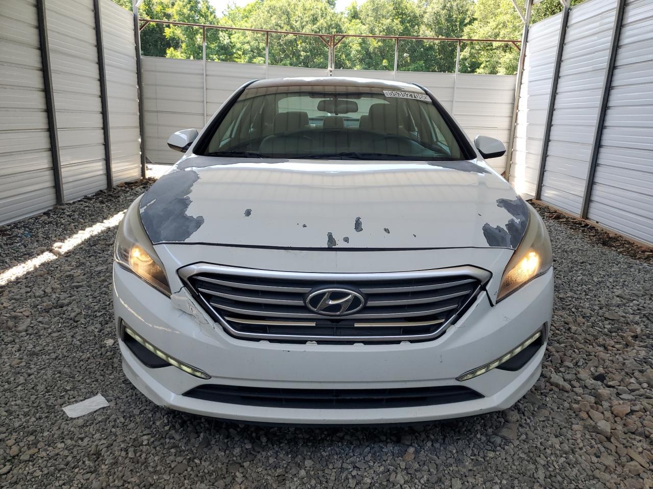 2015 Hyundai Sonata Se White vin: 5NPE24AF9FH222848 Damage: Left Head Lamp, Faded, Repair Required