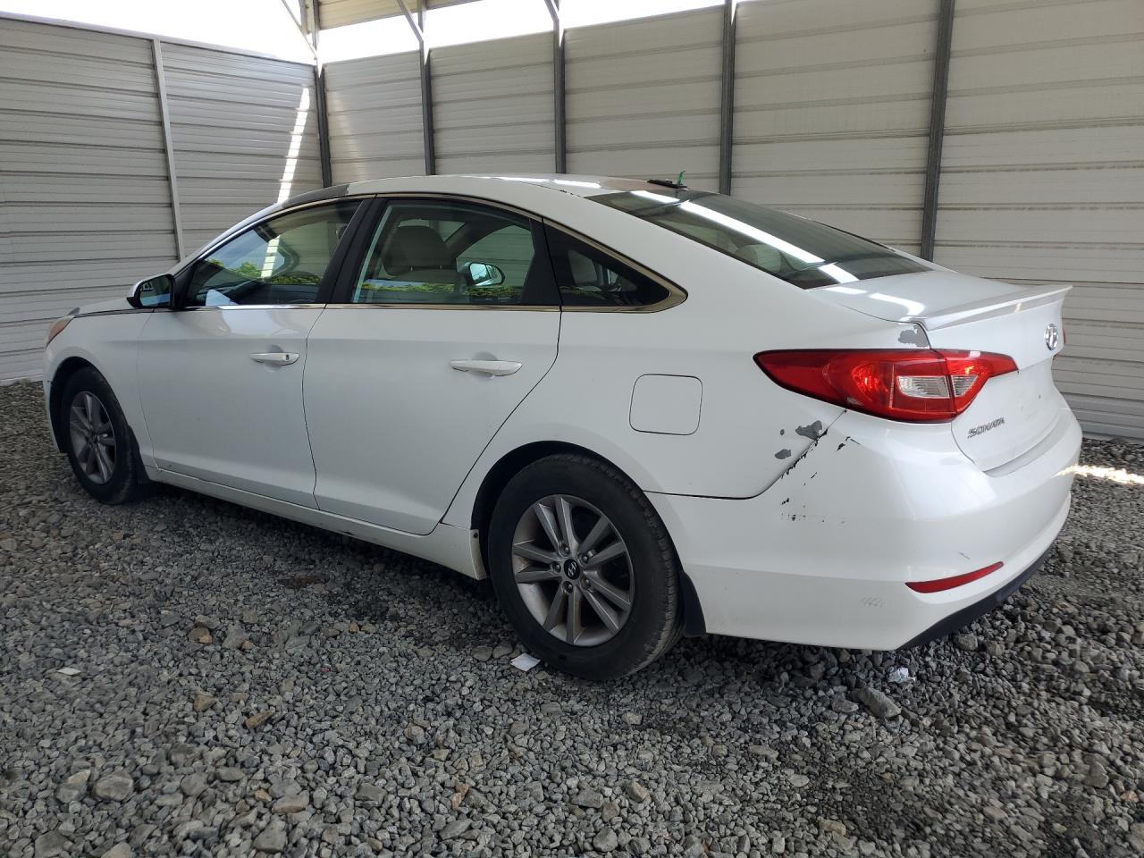 2015 Hyundai Sonata Se White vin: 5NPE24AF9FH222848 Damage: Left Qtr Panel, Chipped, 10 Or More