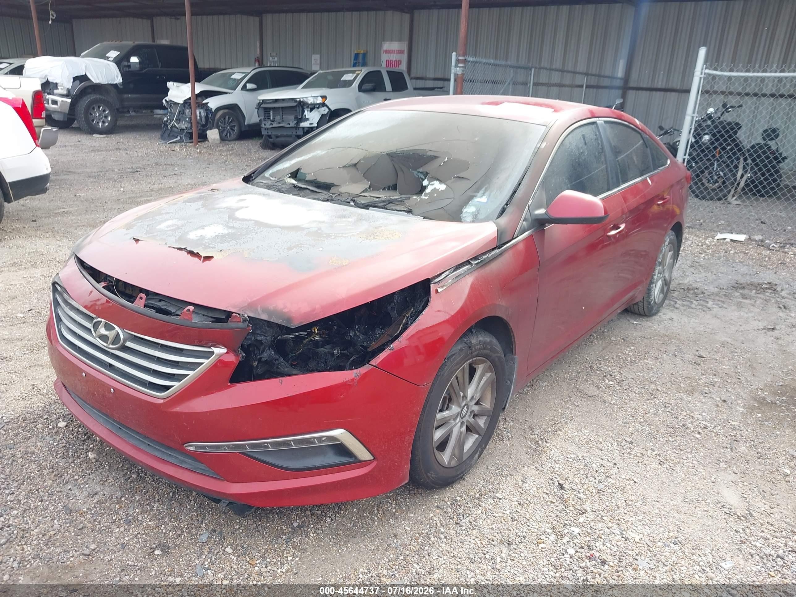 2015 Hyundai Sonata Se Red vin: 5NPE24AF9FH223918